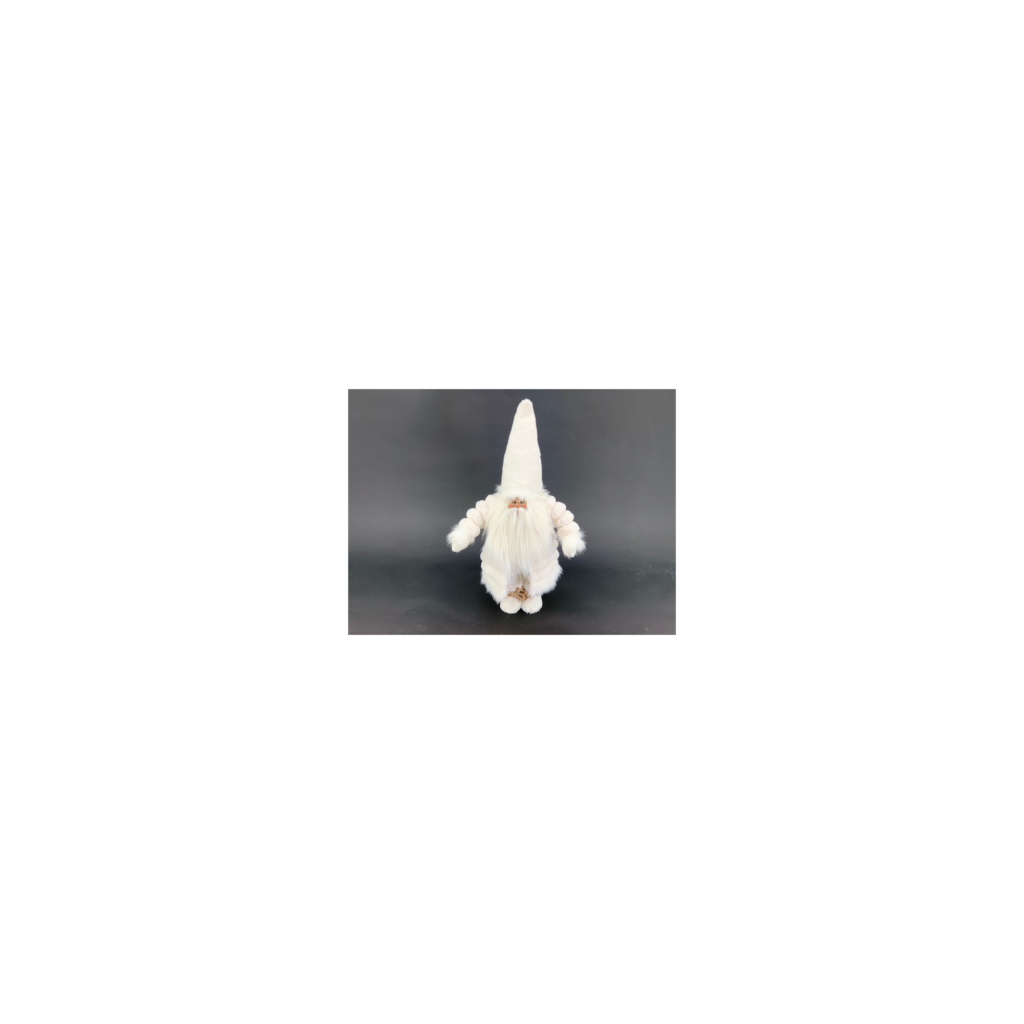 Figura mikulás textil 25X18X64CM fehér