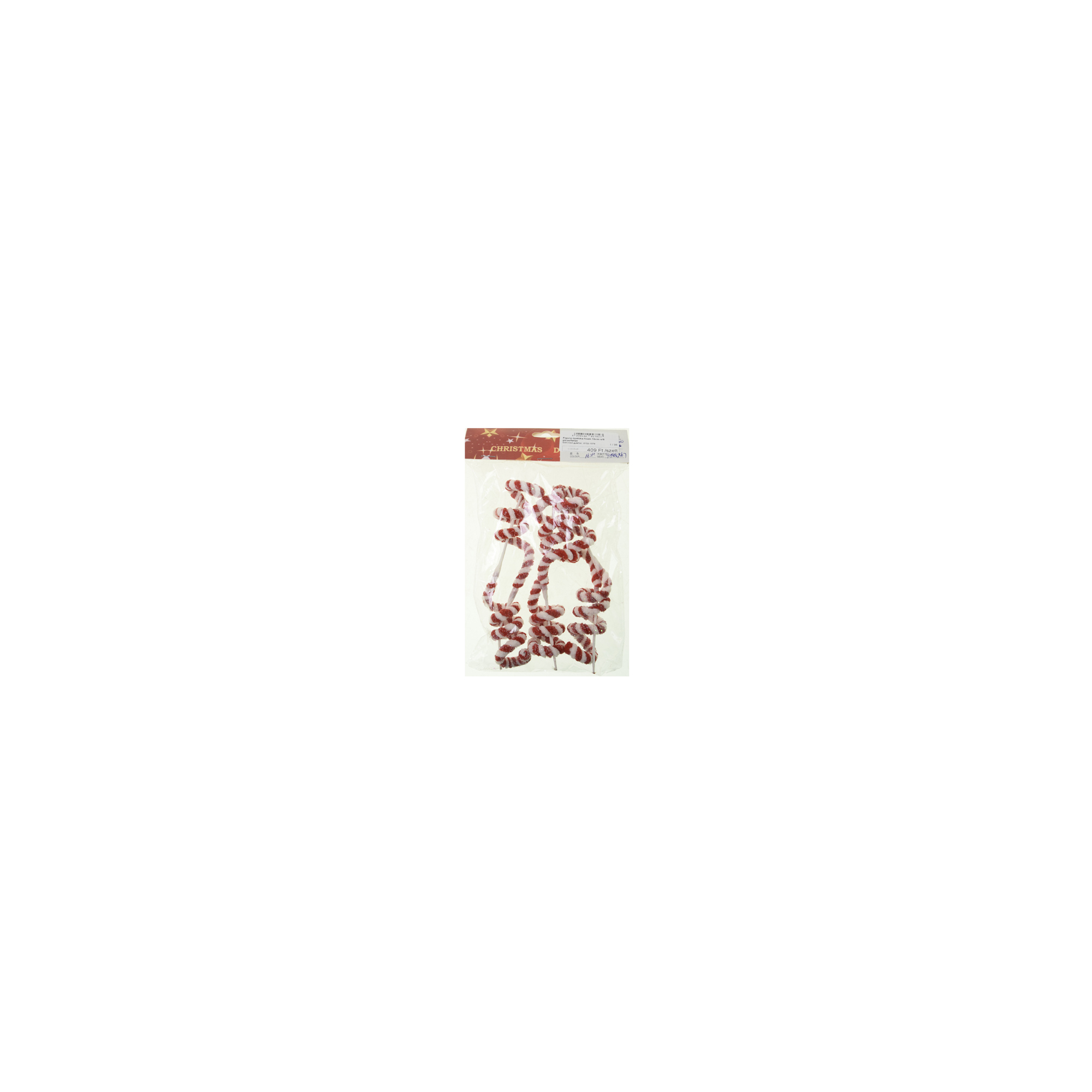 Figura nyalóka foam 15cm s/6 piros/fehér