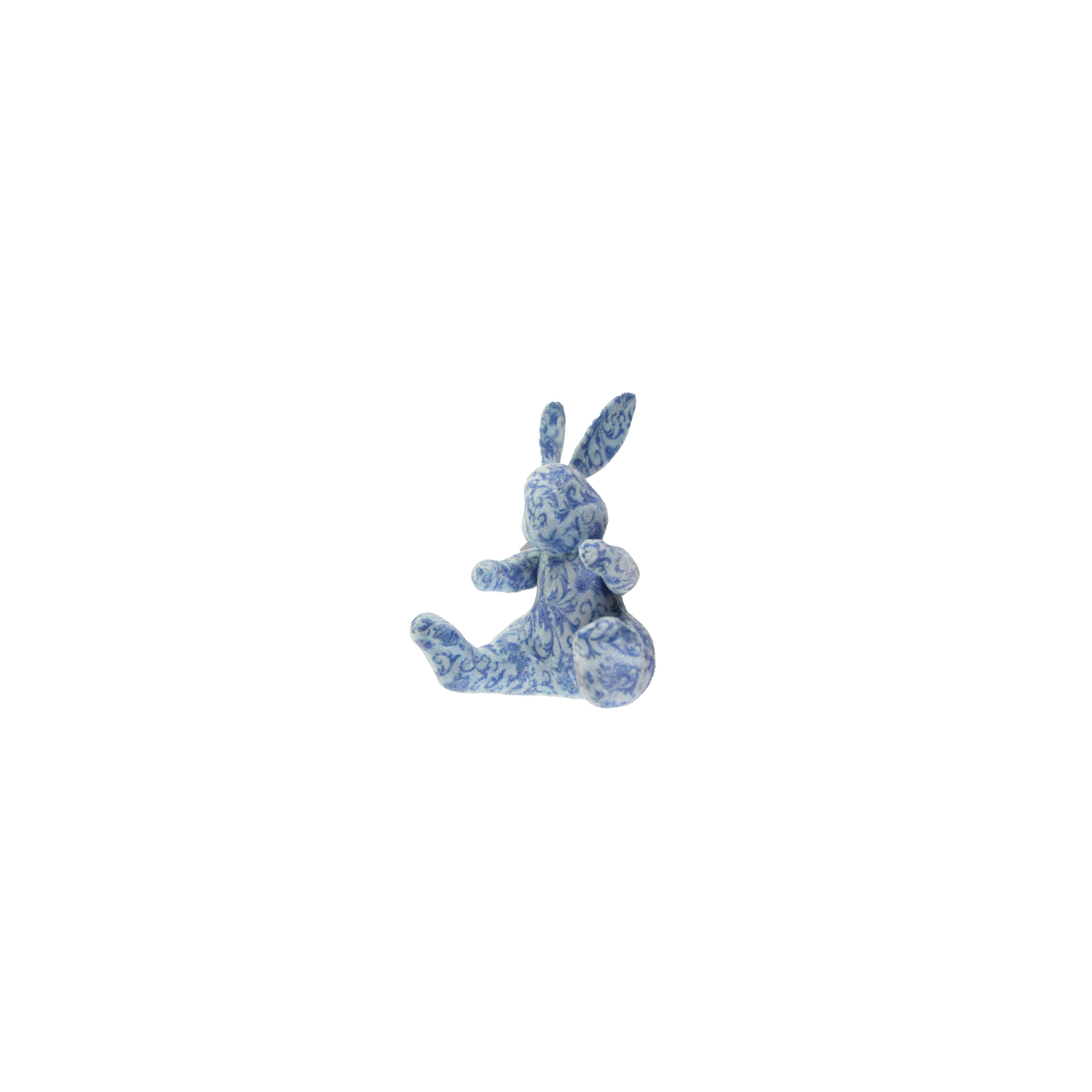 Figura nyúl hungarocell cukros 19cm mintás kék