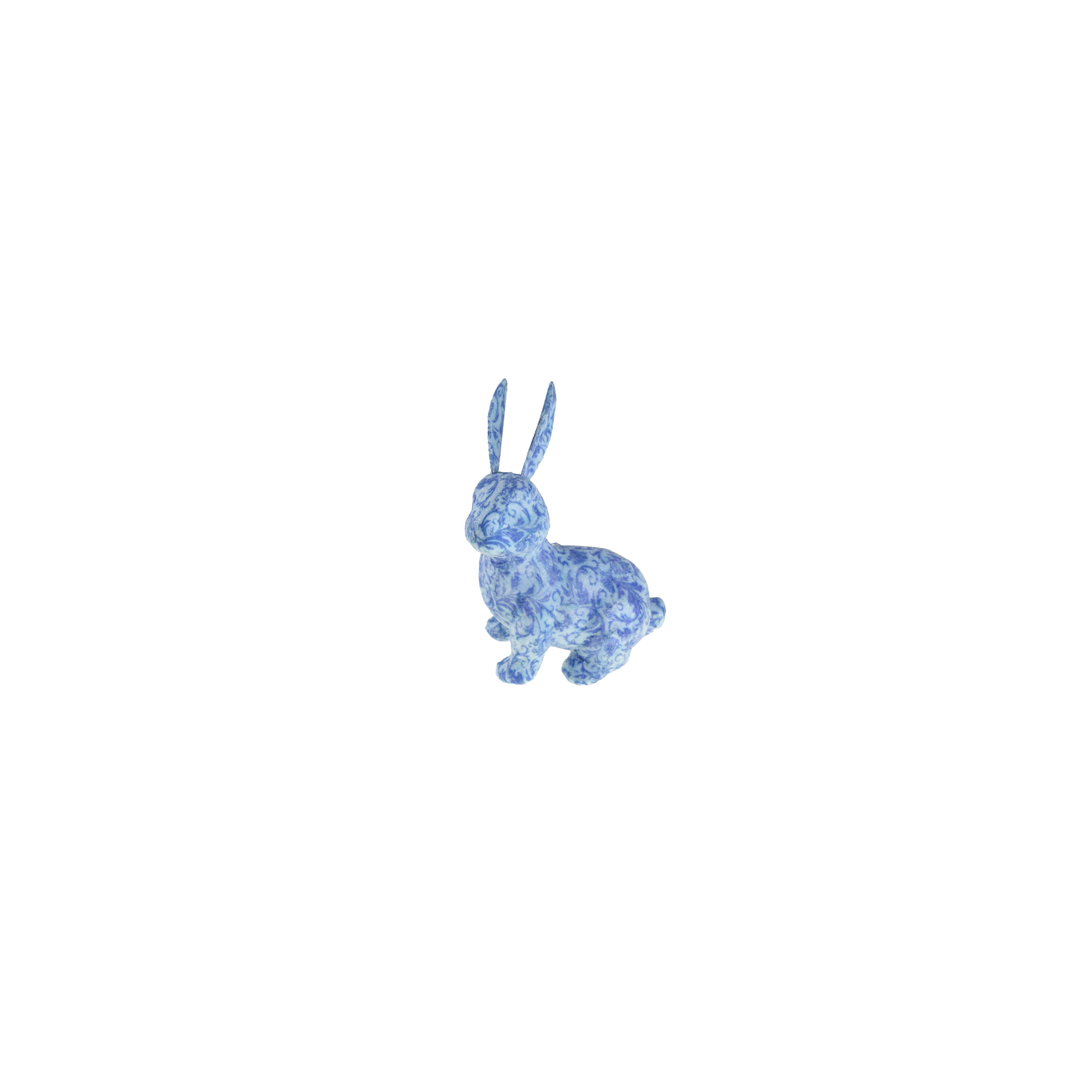 Figura nyúl hungarocell cukros 24cm mintás kék
