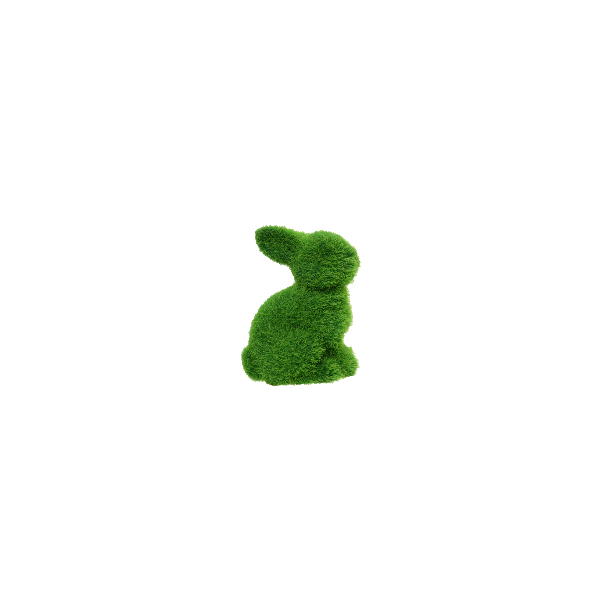 Figura nyuszi kerámia flokkolt 6.5*5.6*8.5cm zöld