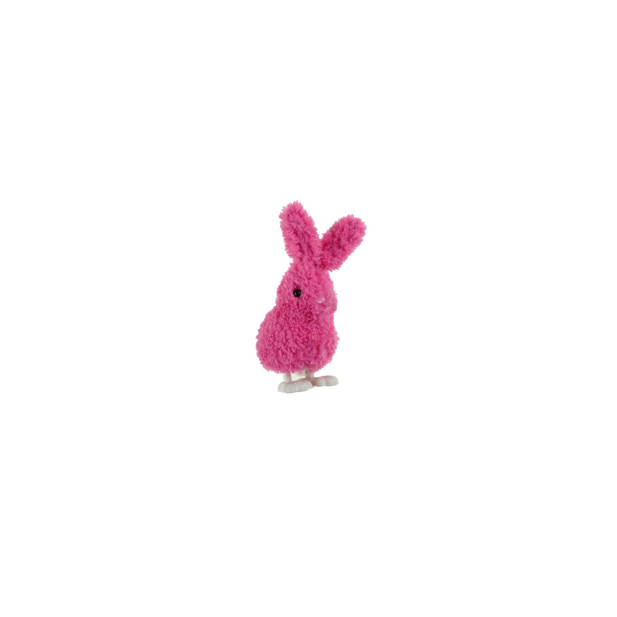 Figura nyuszi plüss 6*7*9cm felhúzható/ugráló rózsaszín