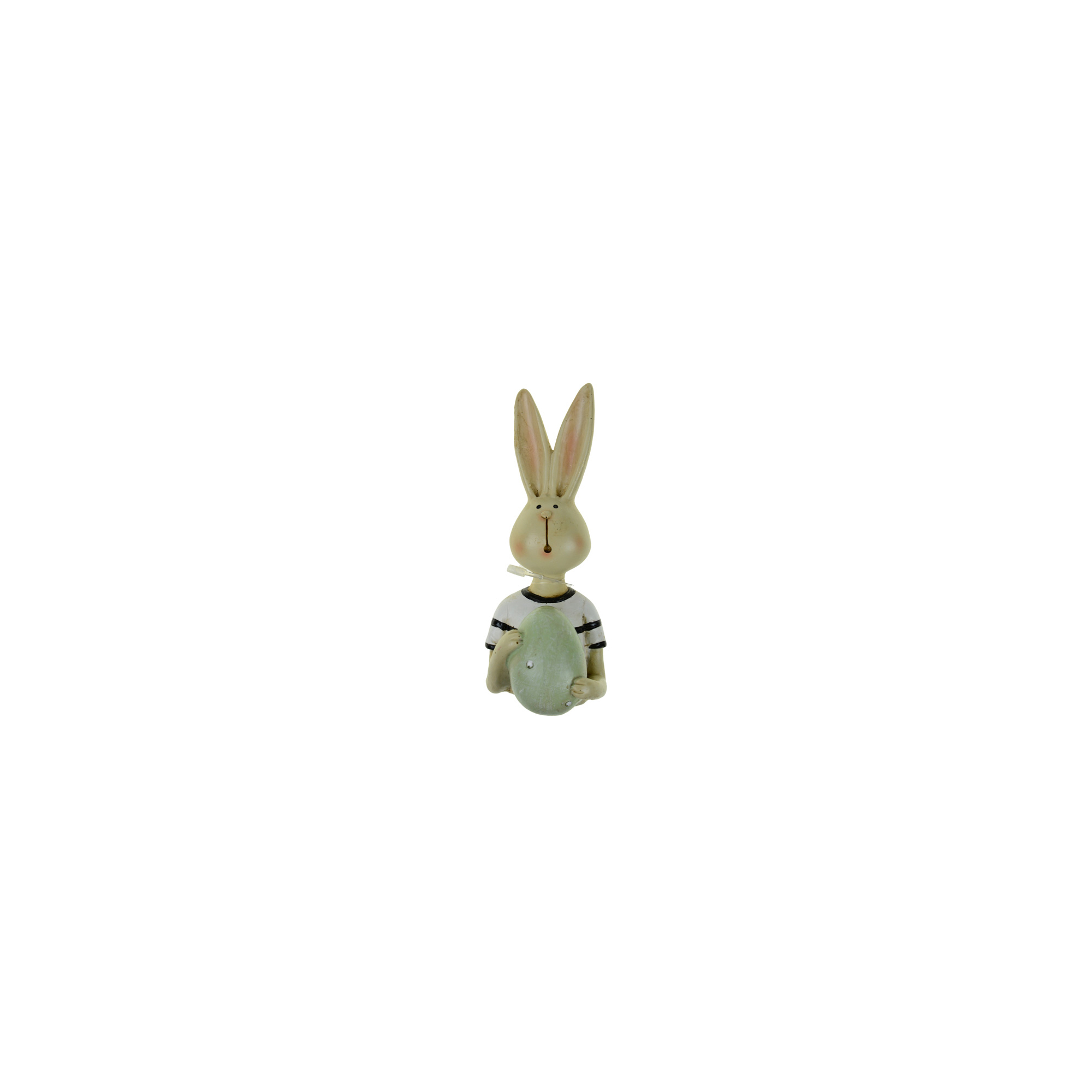 Figura nyúl fiú poly tojással 5*4.5*12cm zöld