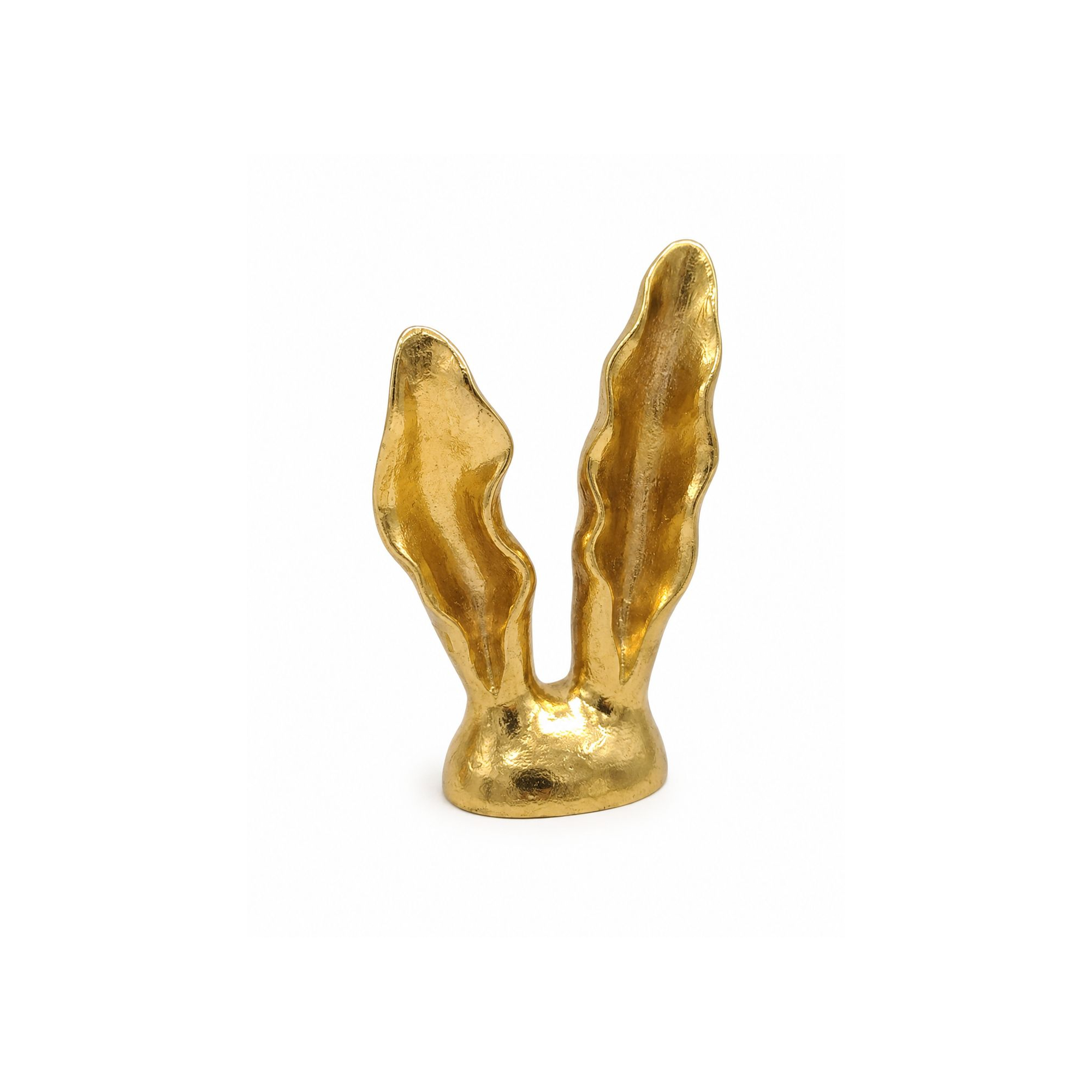 Figura nyuszi fül poly 9.5*5*15.7cm arany