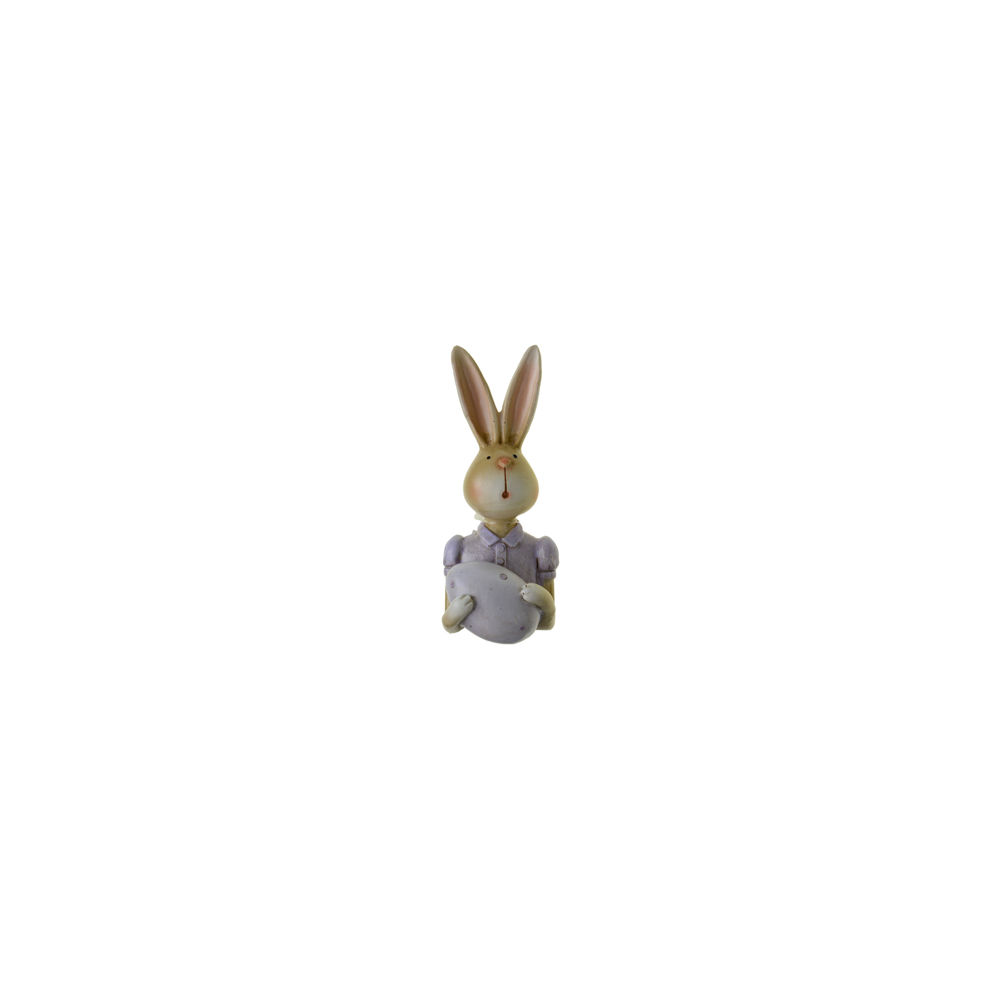 Figura nyúl lány poly tojással 5*4.5*12cm lila