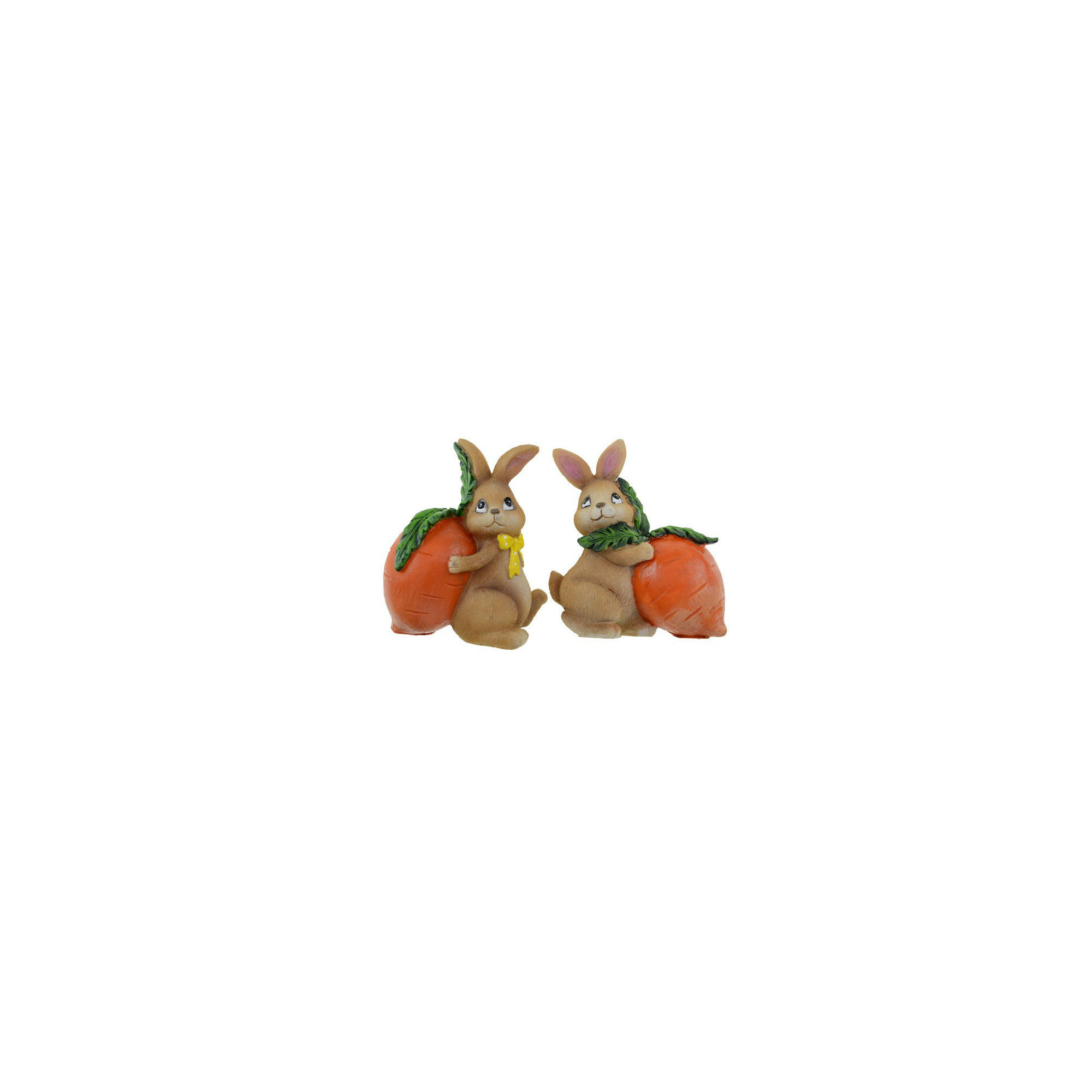 Figura nyuszi poly 10,5*5,5*12,5cm 2féle barna/sárga