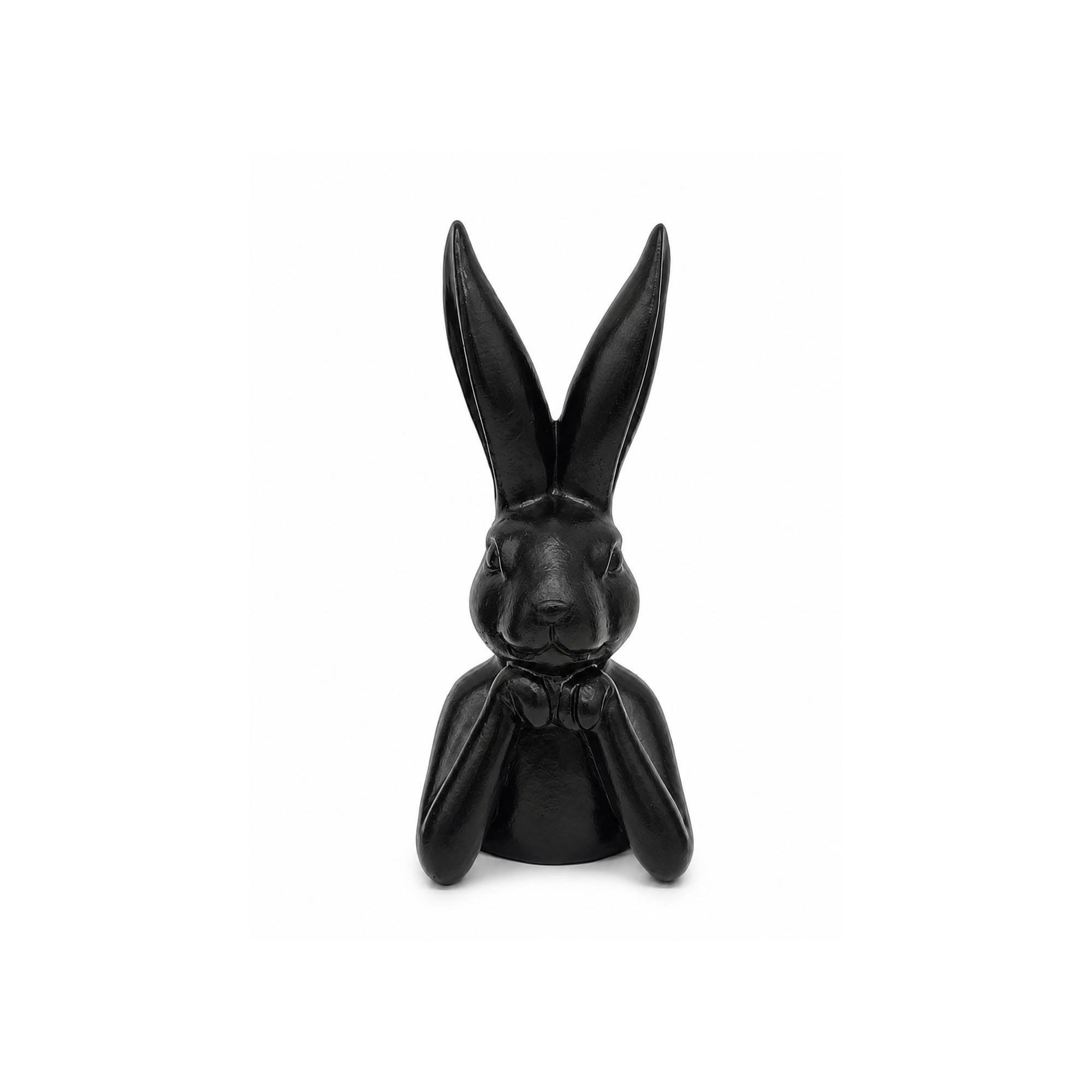 Figura nyuszi poly 12.8*10.5*25.8cm fekete