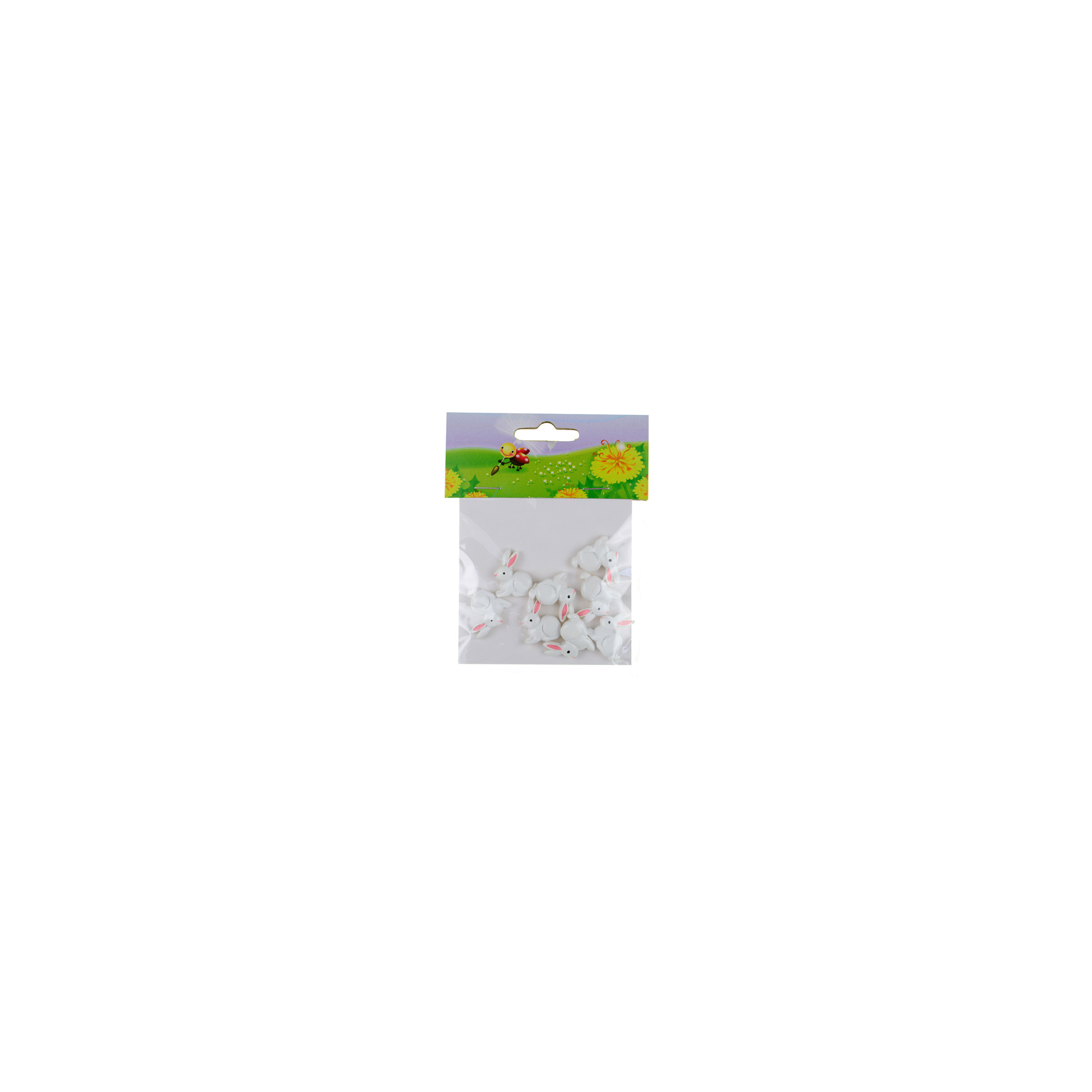 Figura nyúl poly 2,2cm s/8 fehér