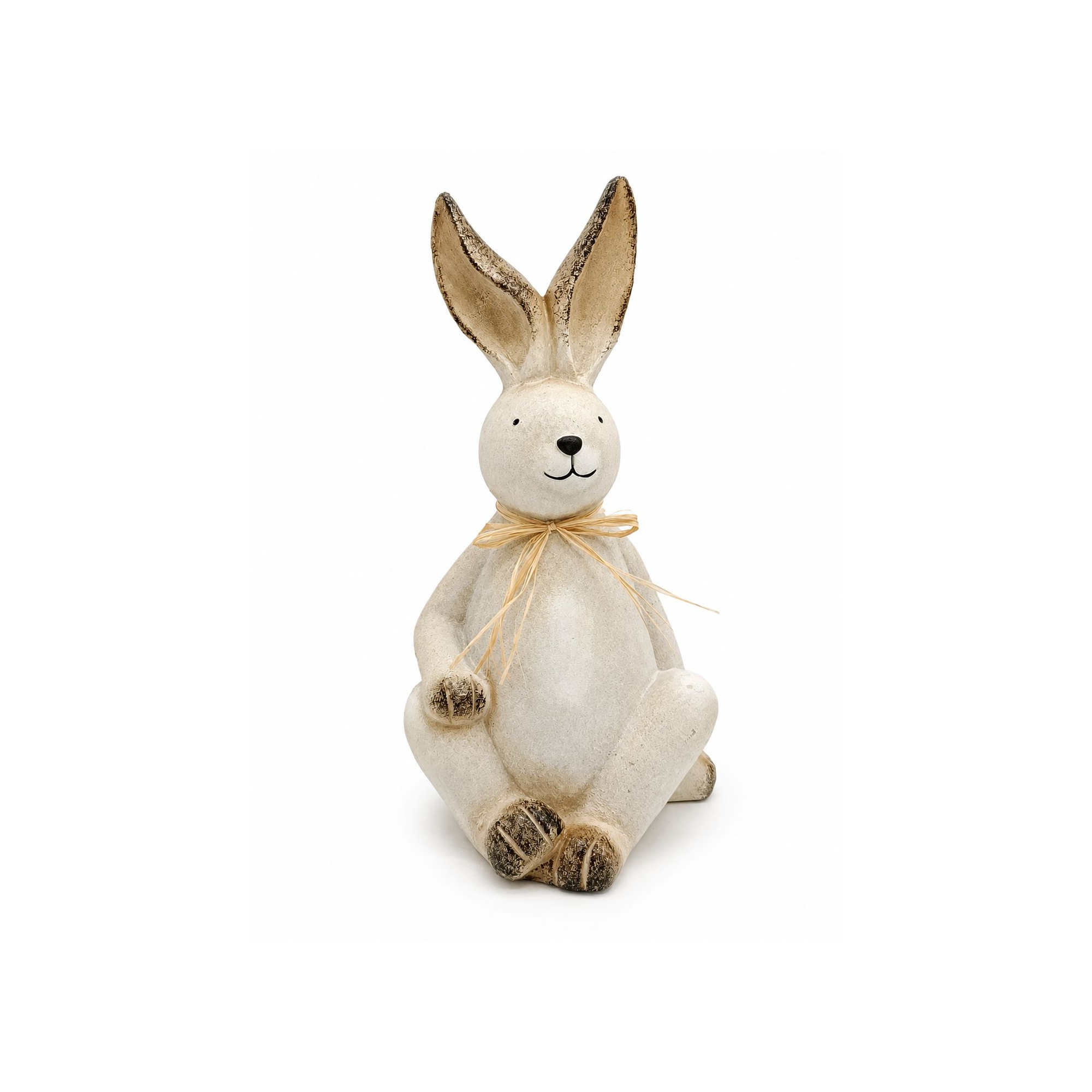 Figura nyuszi poly 24*23*46cm krém