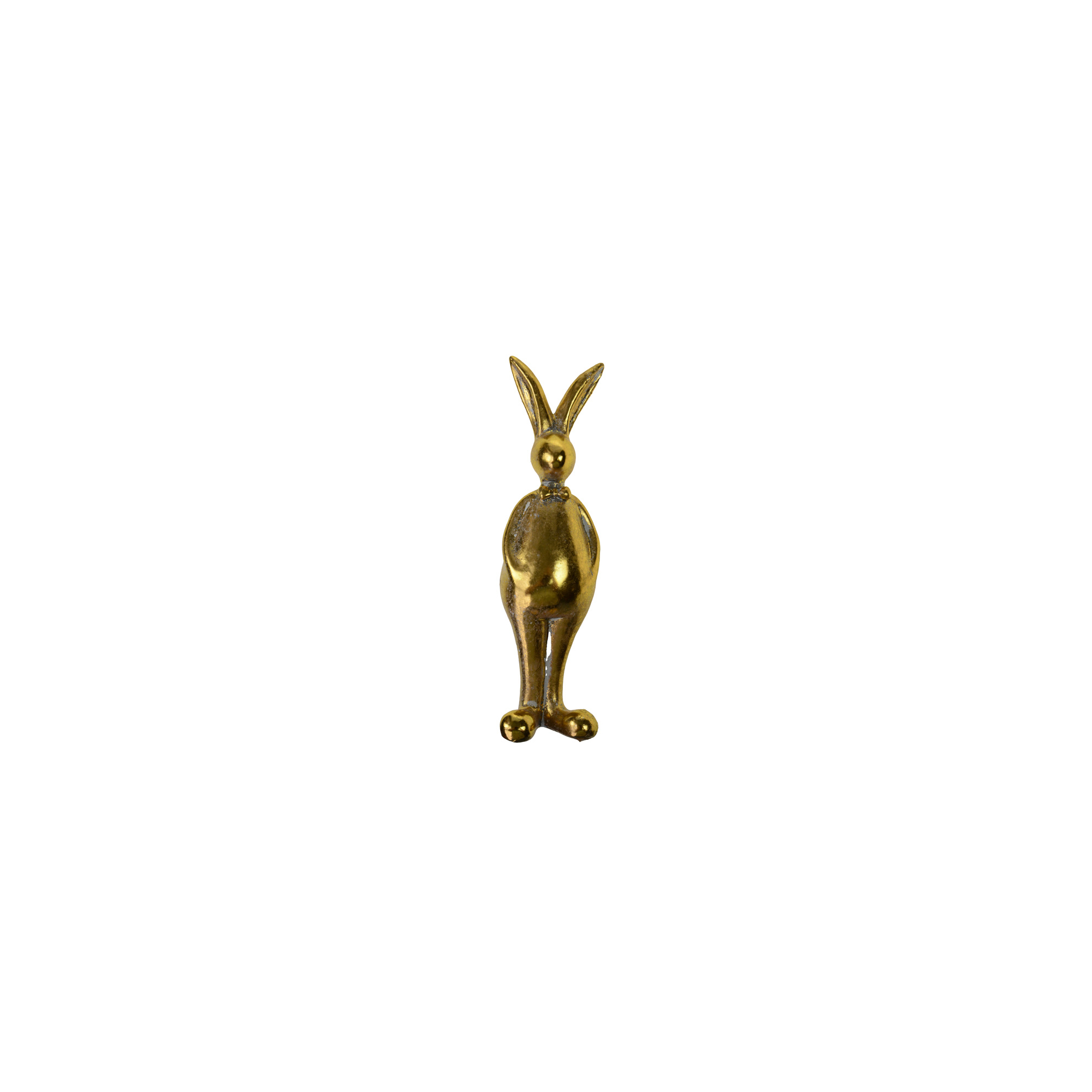 Figura nyúl poly 5.5*6*21cm álló arany