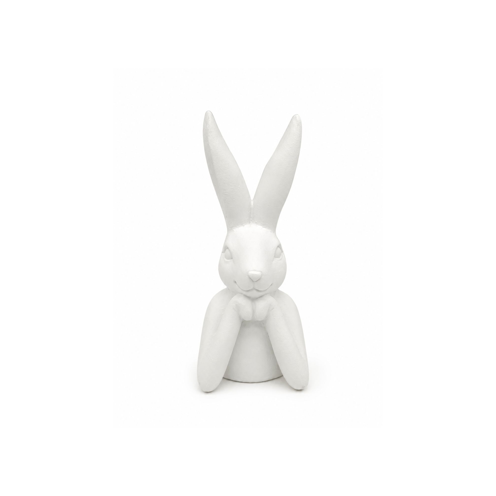Figura nyuszi poly 6.8*6.8*15cm fehér