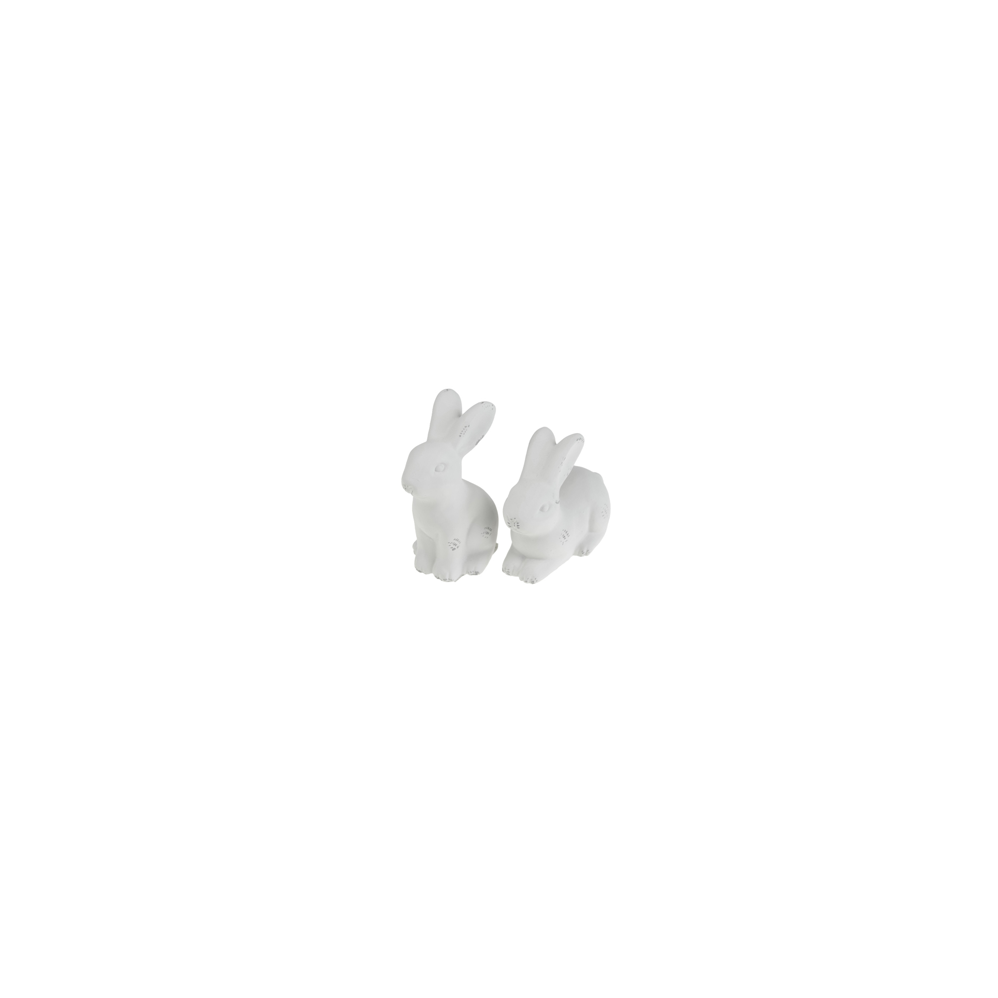 Figura nyuszi poly 9*6cm fekvő/álló fehér