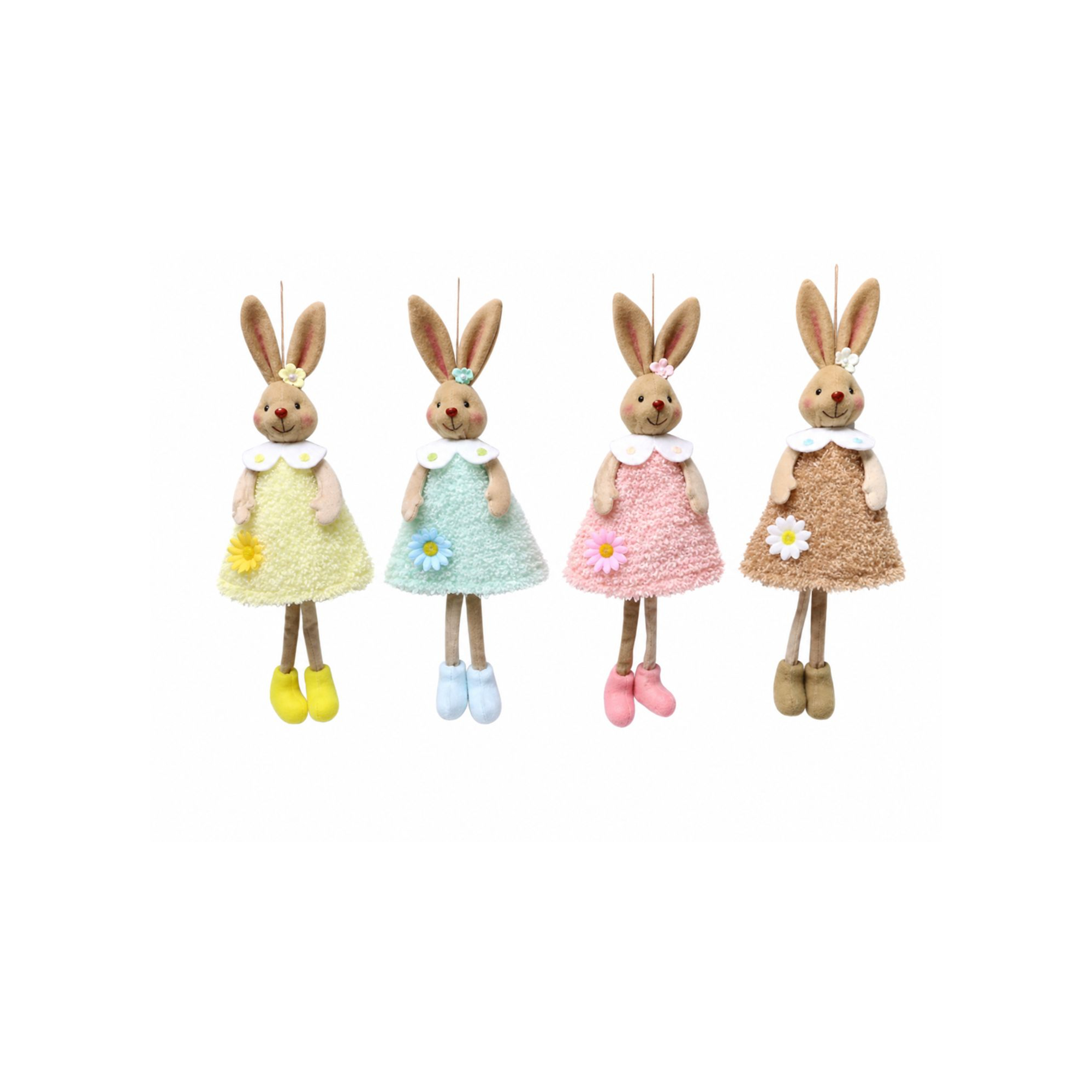 Figura nyuszi textil 42cm többféle barna