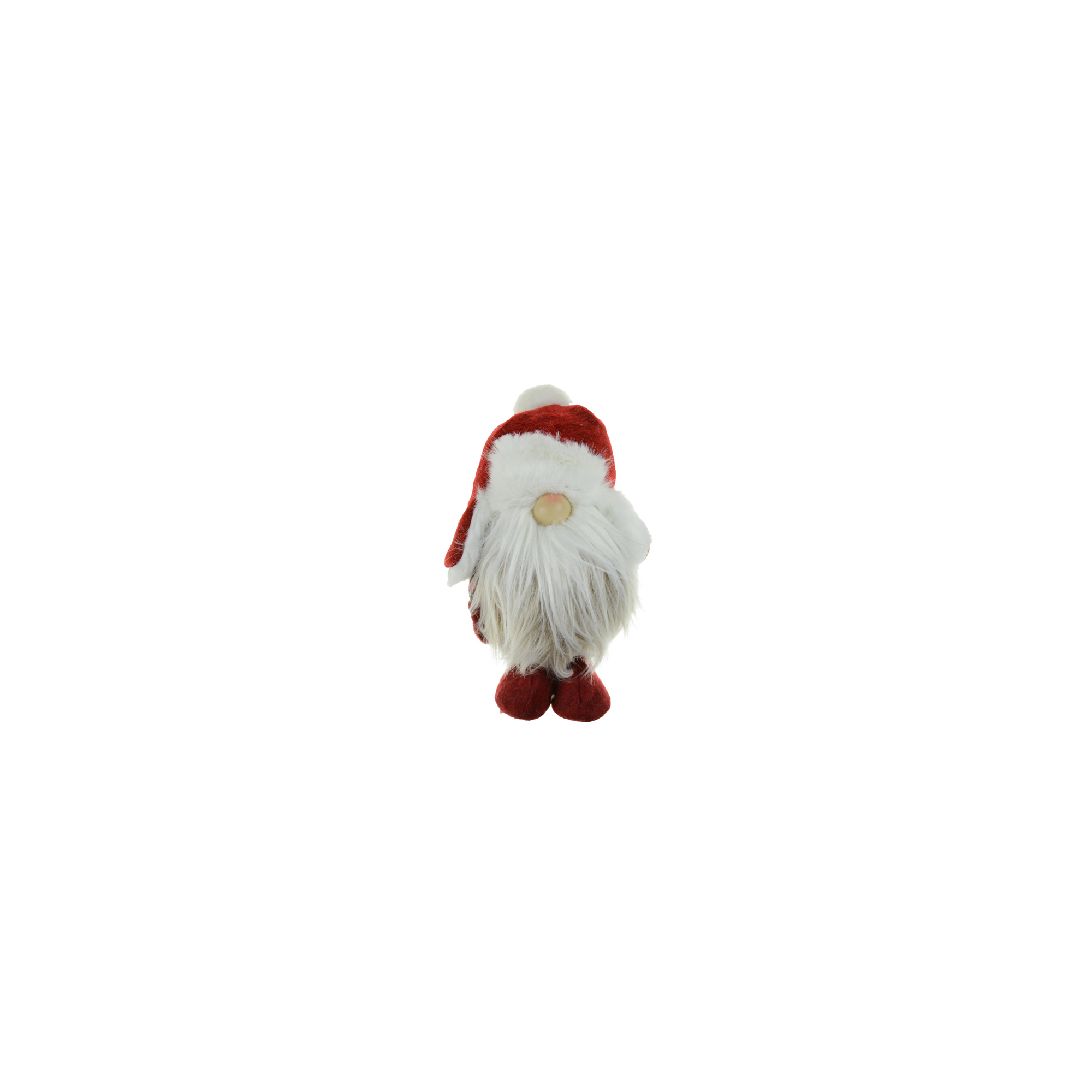 Figura ormmanó mikulás textil 18*12*24cm piros