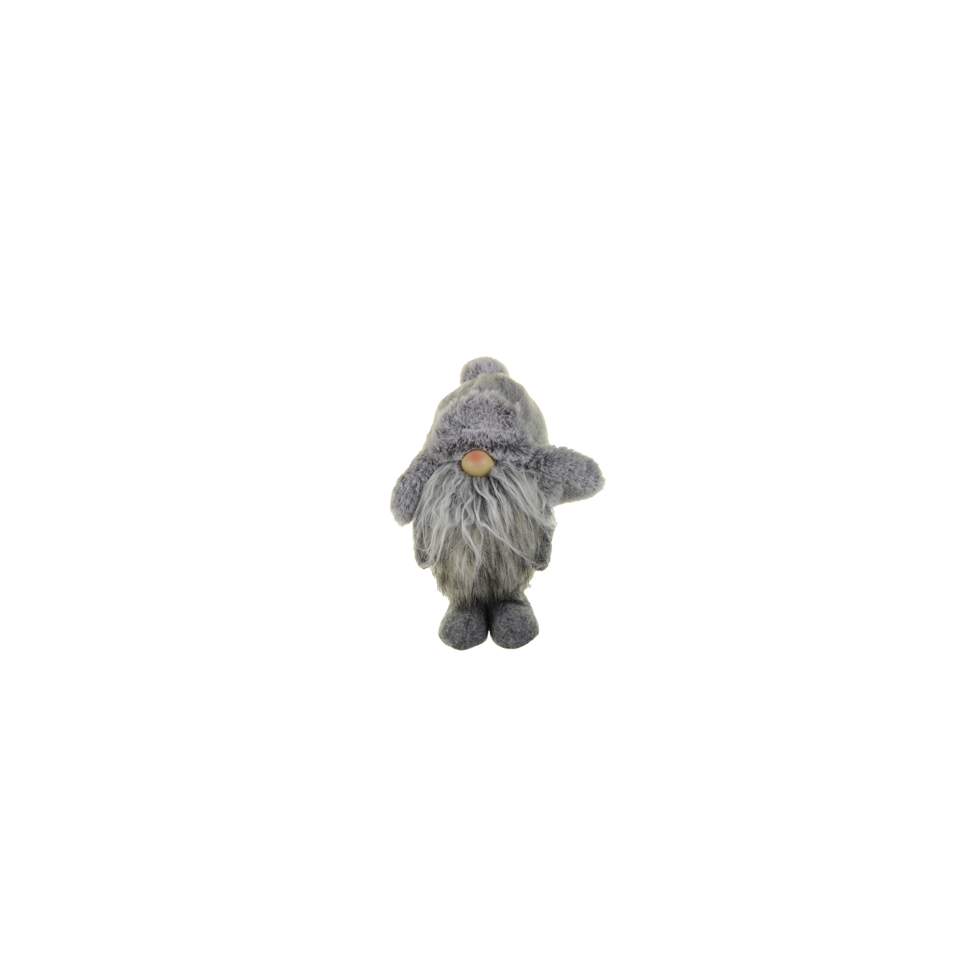 Figura ormmanó mikulás textil 18*12*24cm szürke