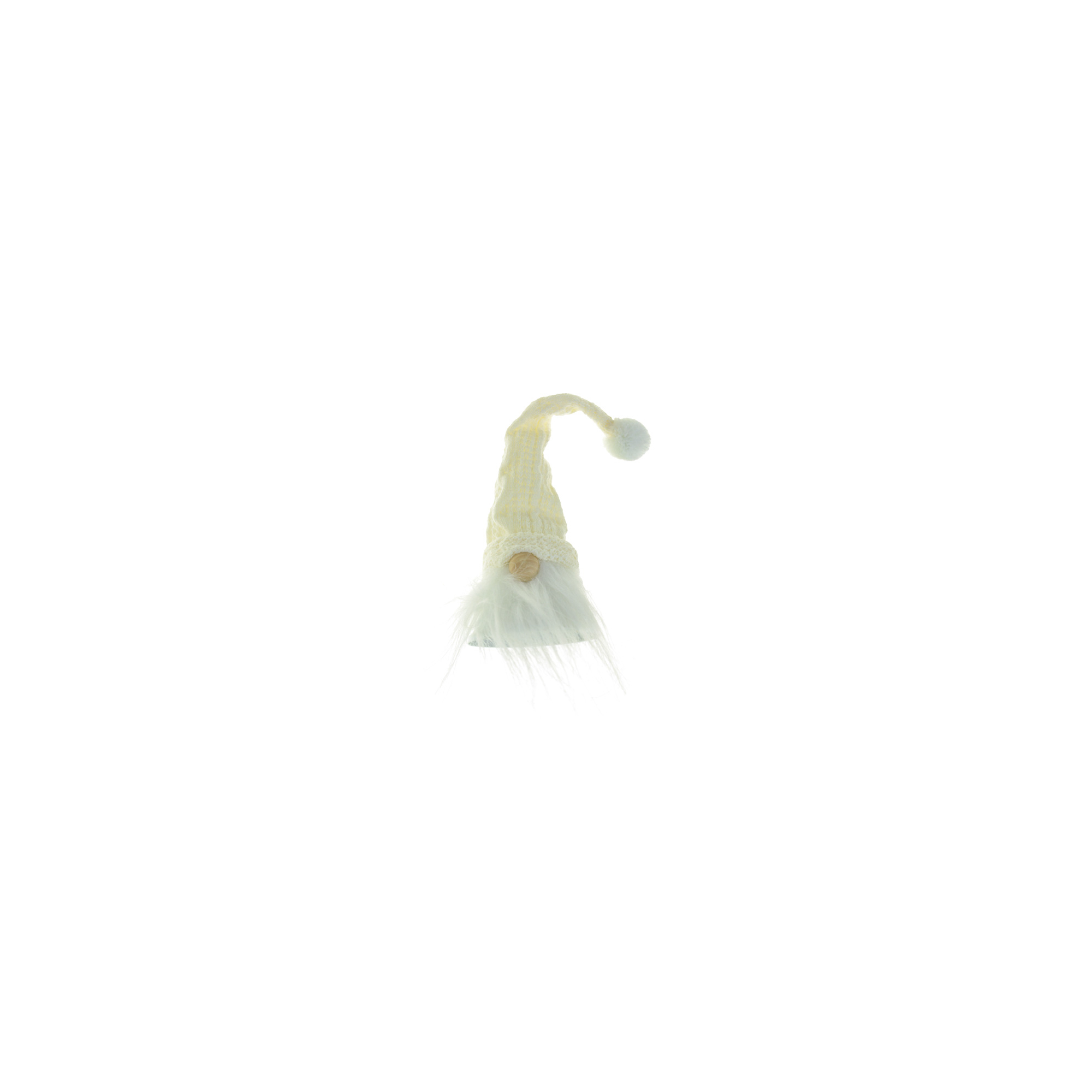Figura orrmanó textil csengőn 11cm sapis fehér