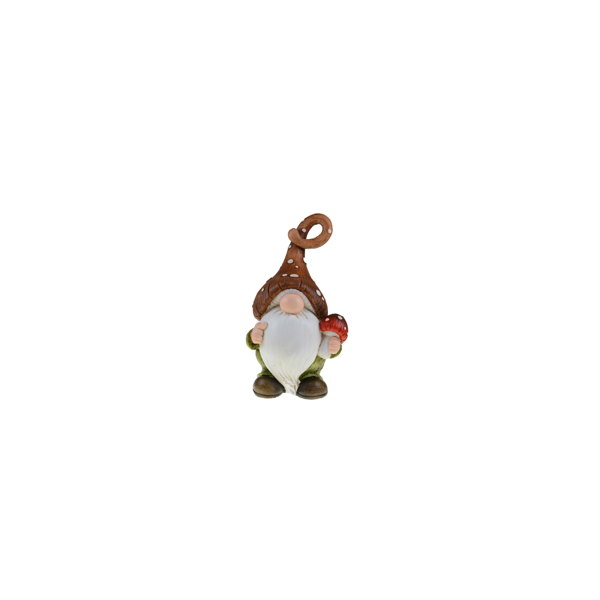 Figura orrmanó kerámia 23*18*41cmH gombakalapos barna