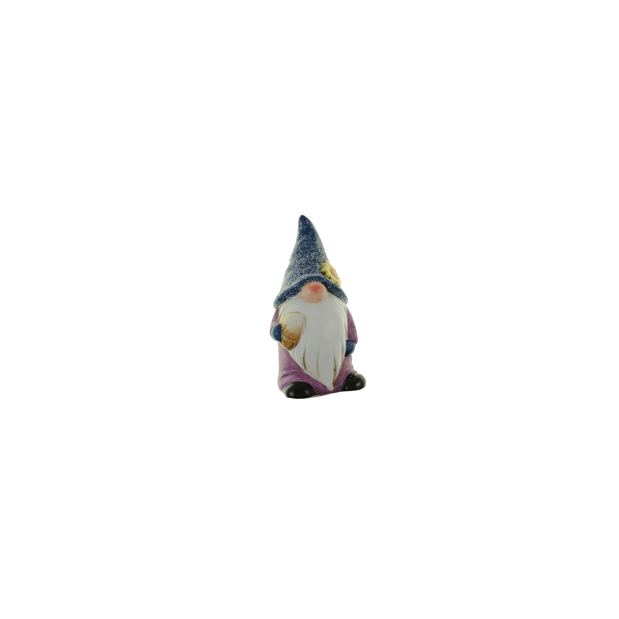 Figura orrmanó kerámia sapkás 6.8*6.8*13.3 glitteres kék