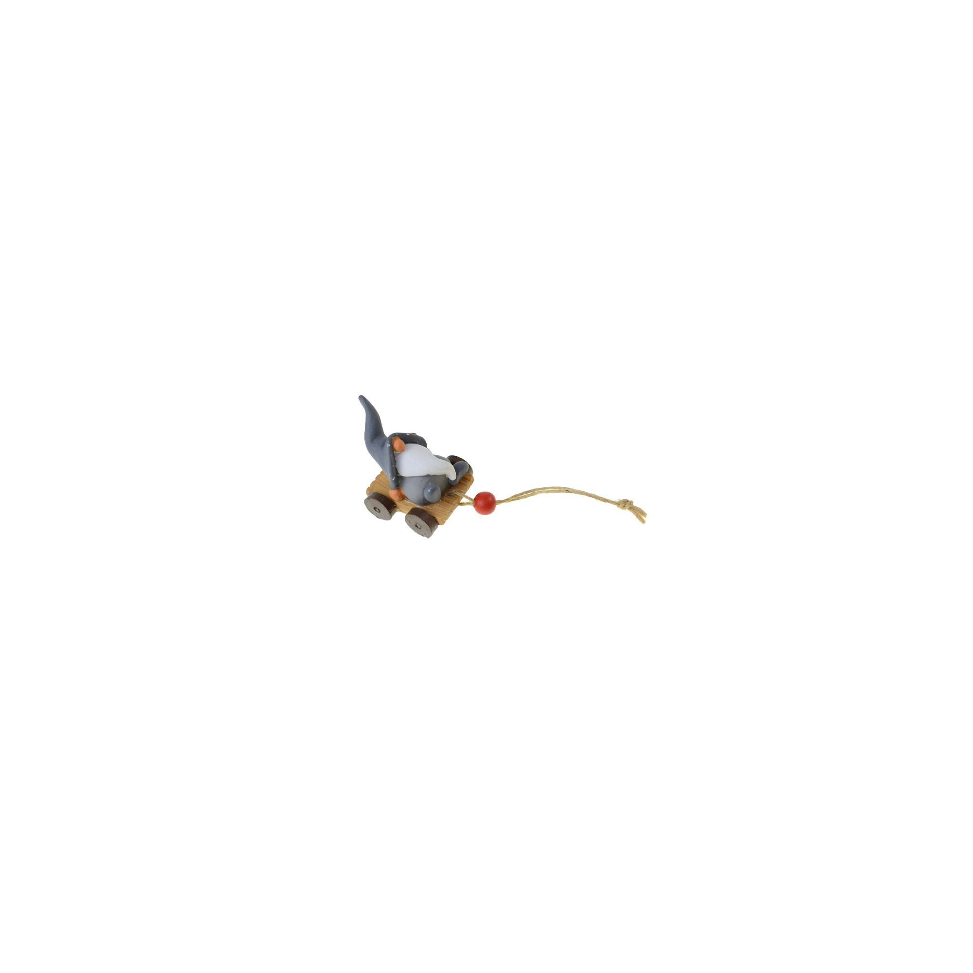 Figura orrmanó poly akasztós 3,9*3,4*4,2cm sapkában szürke