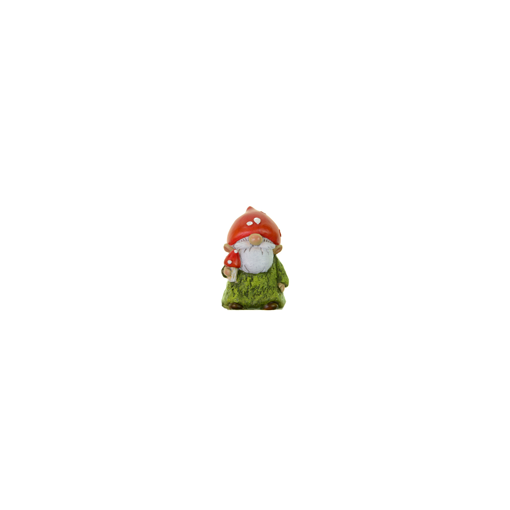 Figura orrmanó poly gombával 3.5*3*5.6cm zöld/piros