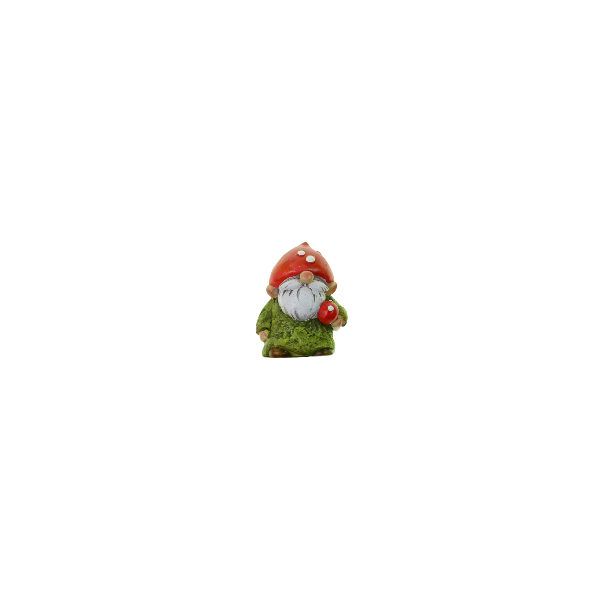 Figura orrmanó poly gombával 3*2.5*4cm zöld/piros