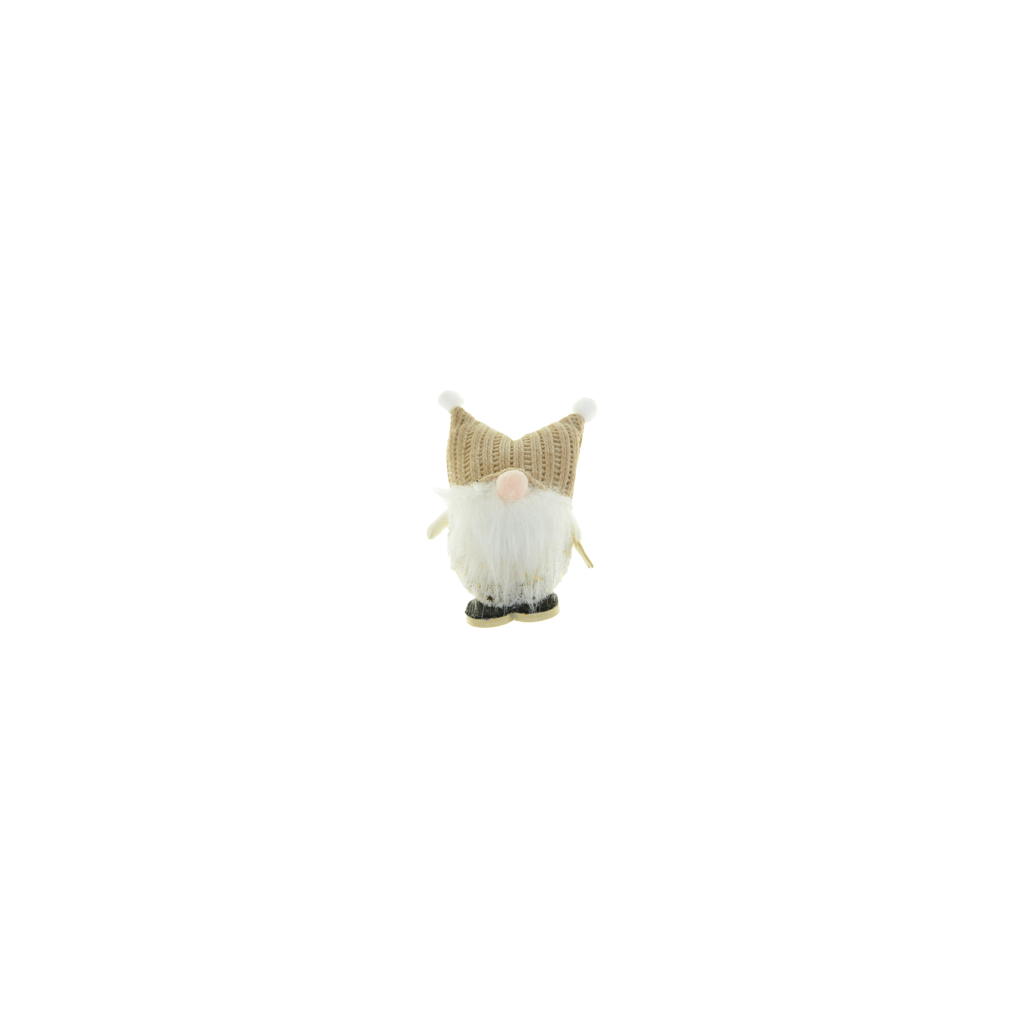 Figura orrmanó textil kétbolytos sapkában 12cm barna