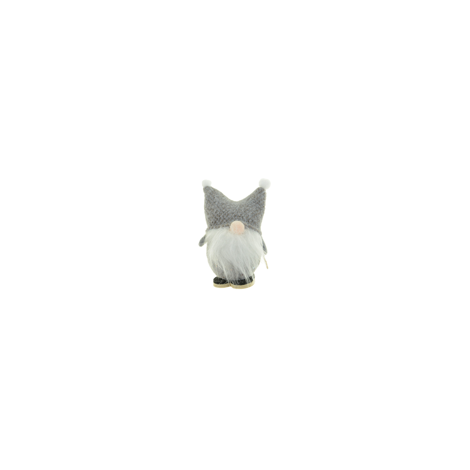 Figura orrmanó textil 12cm kétbolytos sapkában szürke