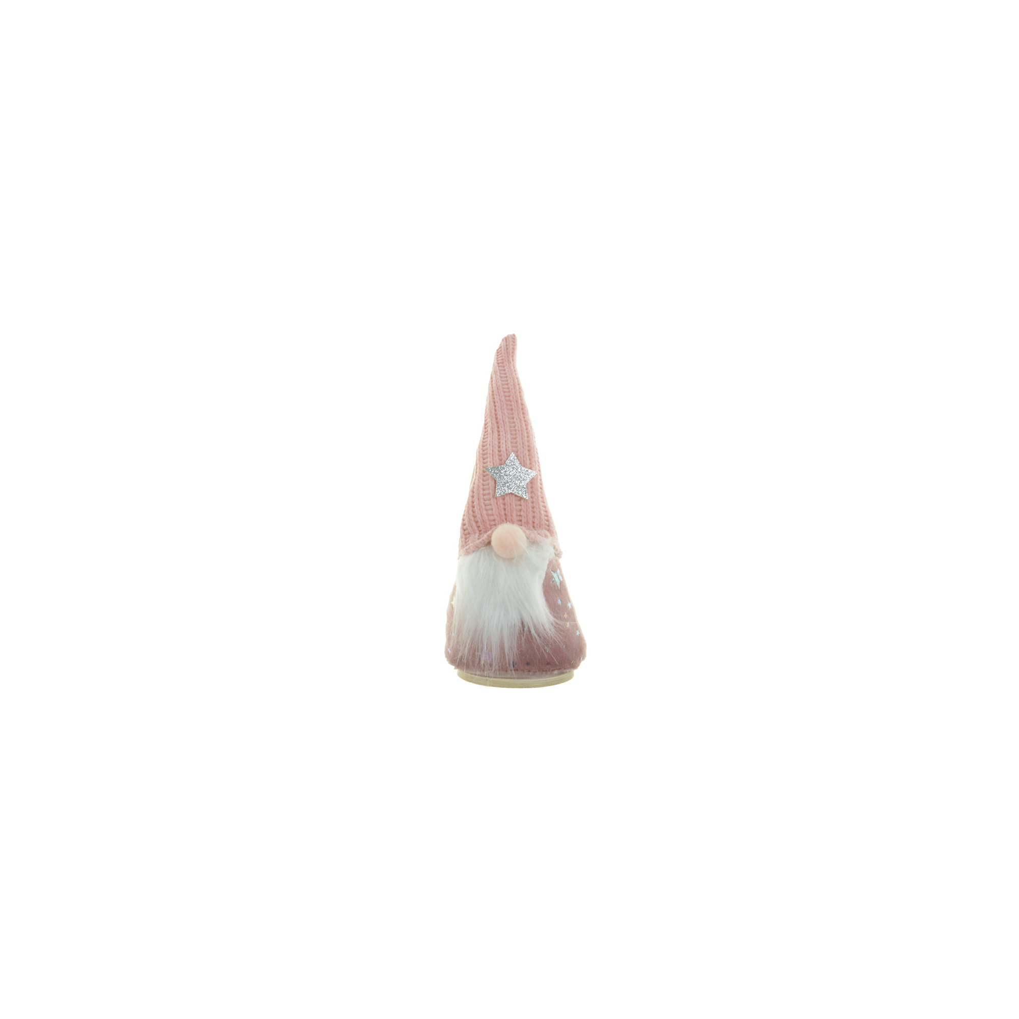 Figura orrmanó textil 20cm csillagos sapkában rózsaszín
