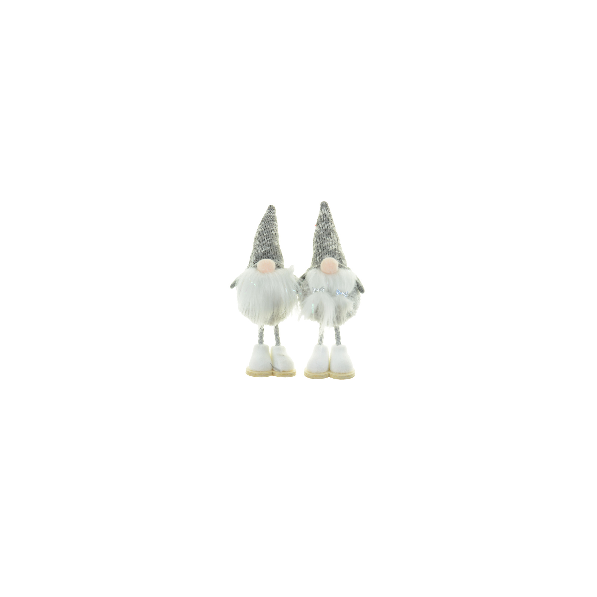 Figura orrnanó fiú/lány textil 16cm fehér/szürke
