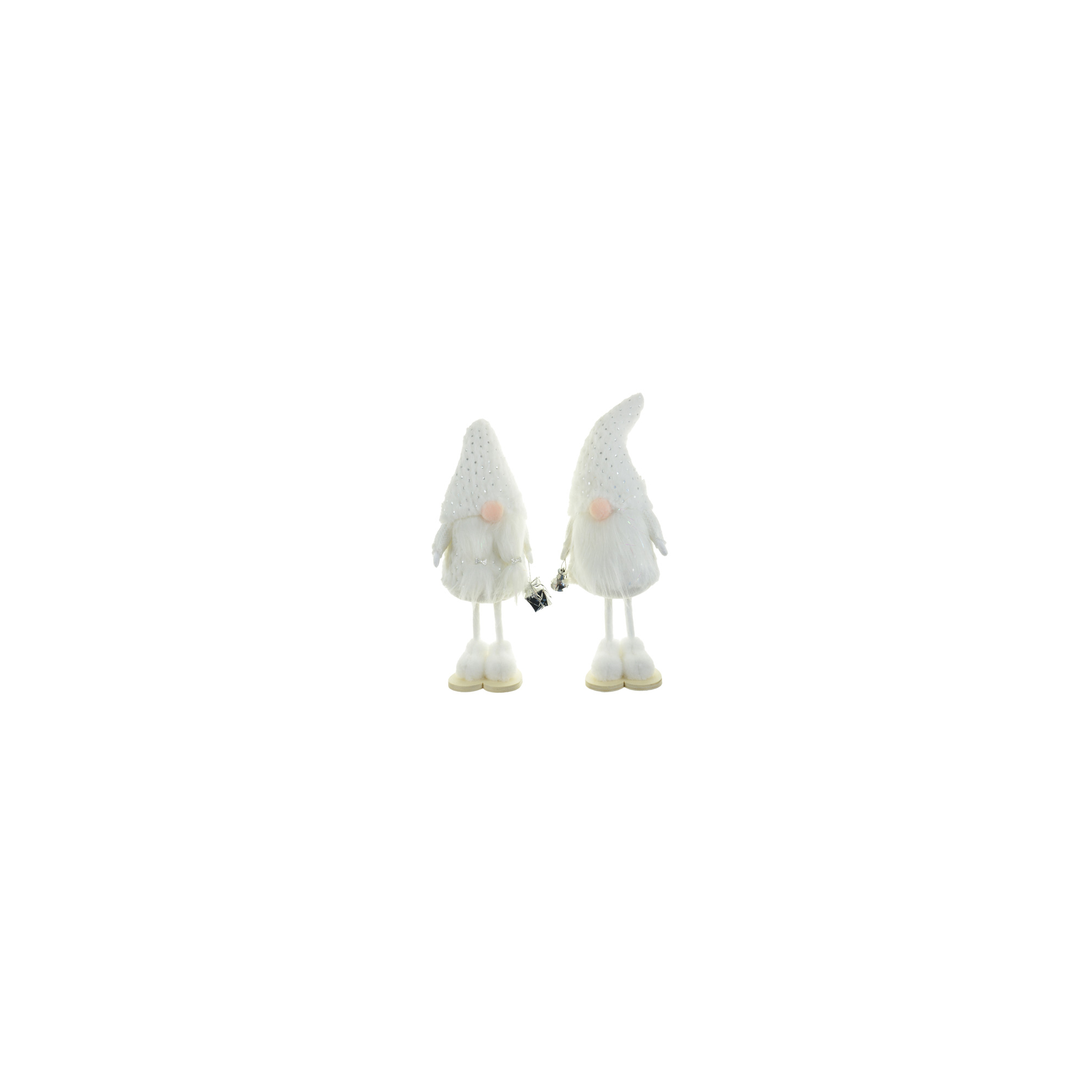 Figura orrnanó fiú/lány textil 28cm fehér