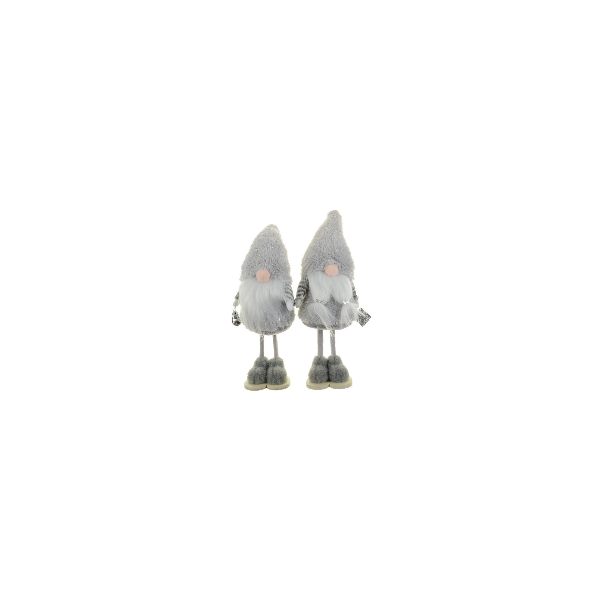 Figura orrnanó fiú/lány textil 28cm szürke