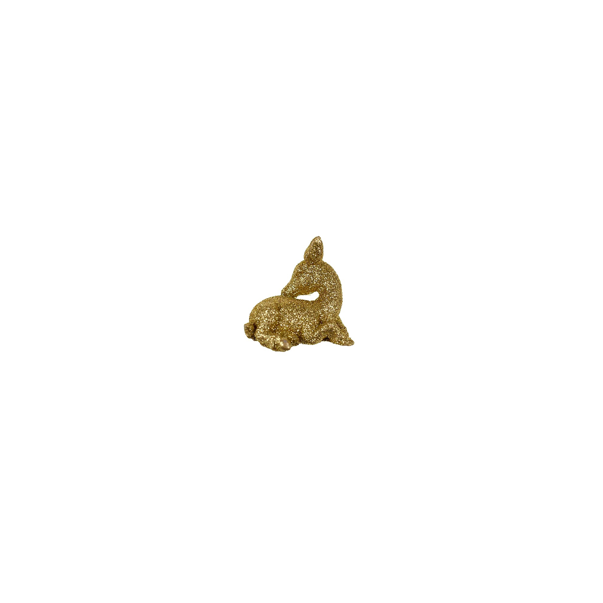Figura őz fekvő plasztik 4,5*4,3*1,9cm arany
