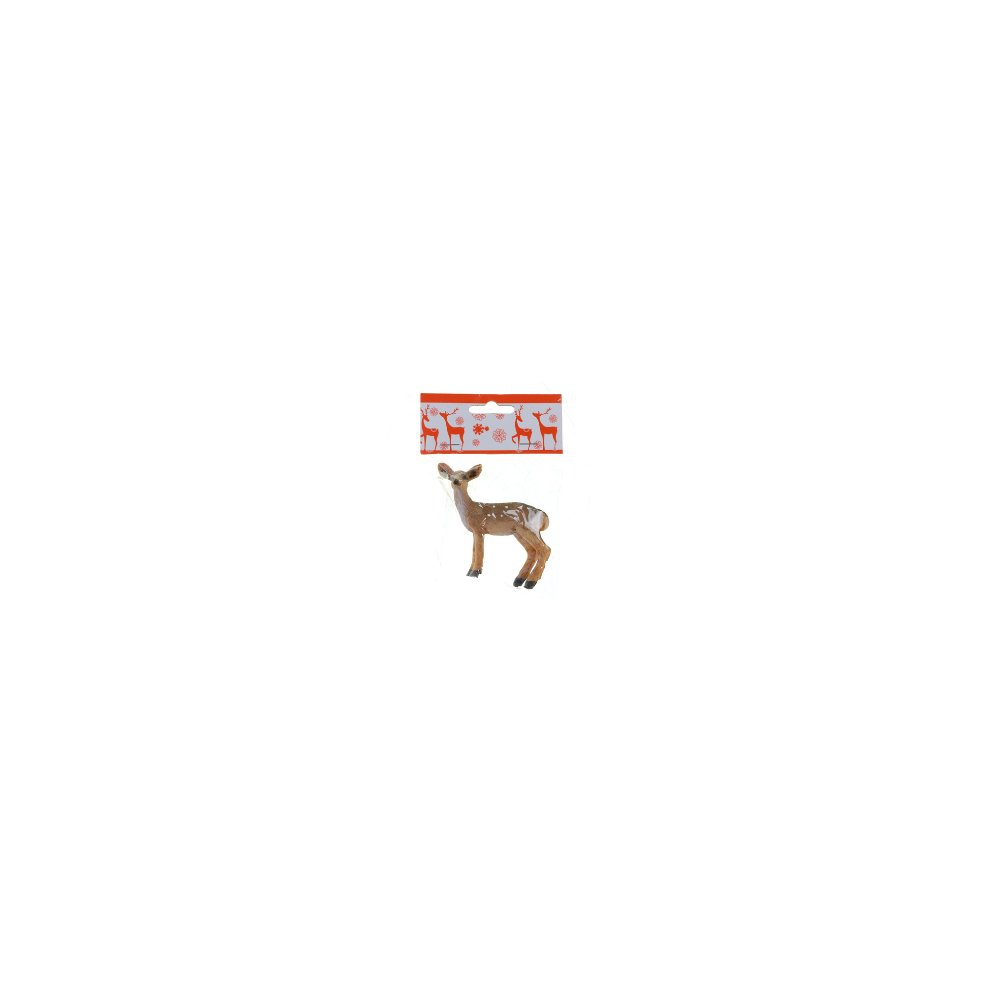 Figura őz poly pöttyös 7,5*2,5*7,6cm barna