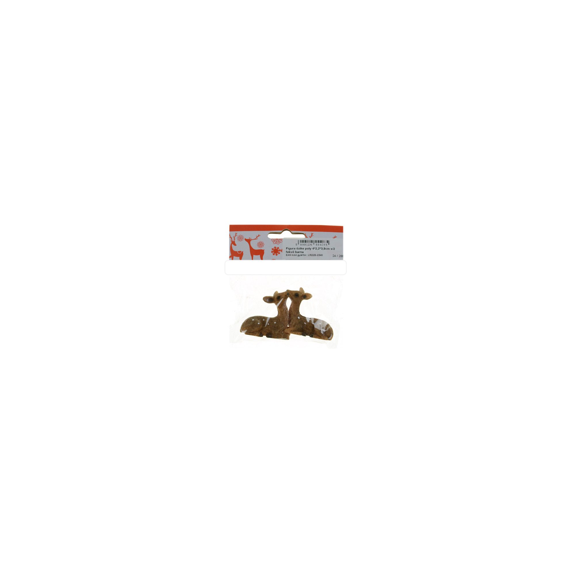 Figura őzike poly 4*2,2*3,8cm s/2 fekvő barna