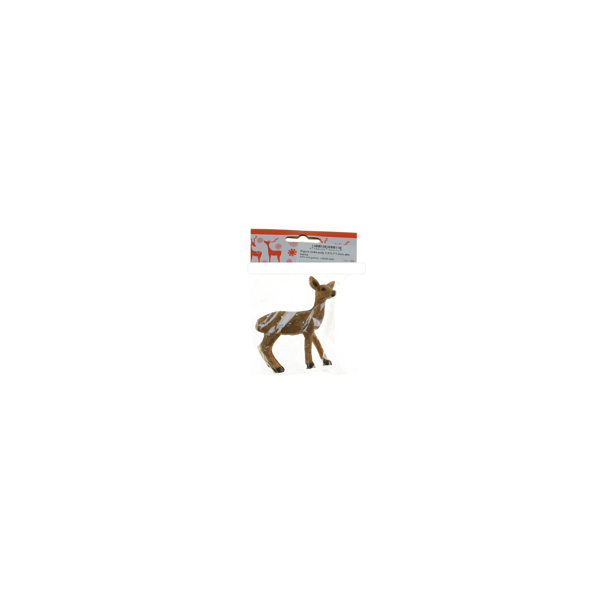 Figura őzike poly álló 7,5*2,7*7,5cm barna