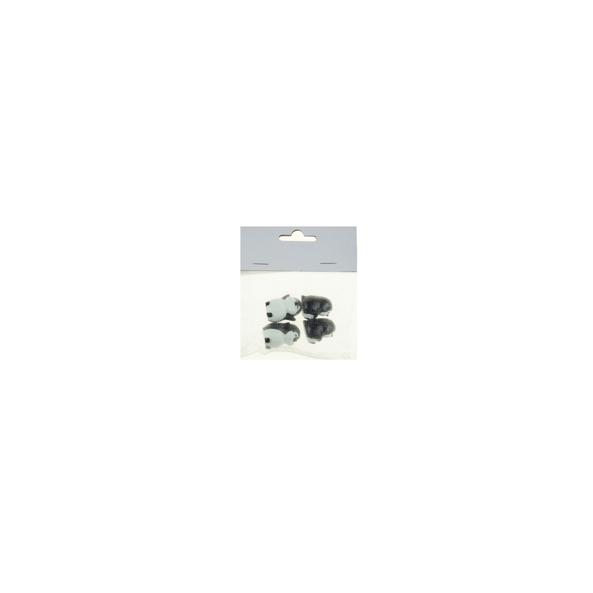 Figura pingvin poly 2,8cm s/4 fekete