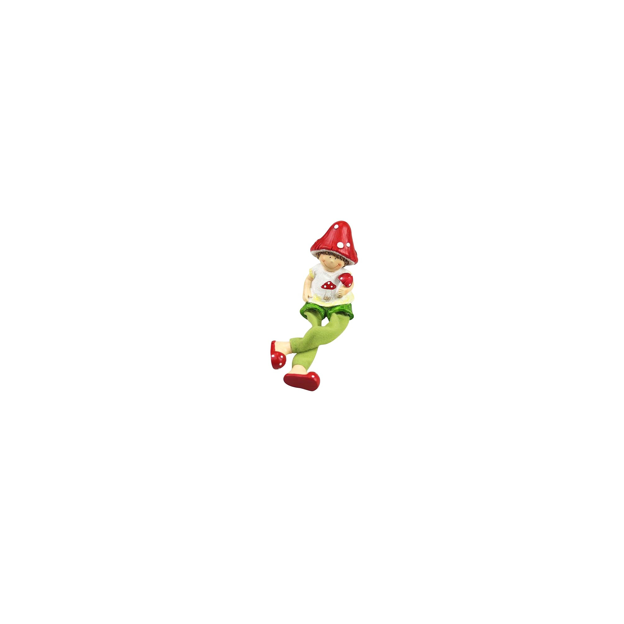Figura polylógó lábú gomba kalap 5*15cm zöld
