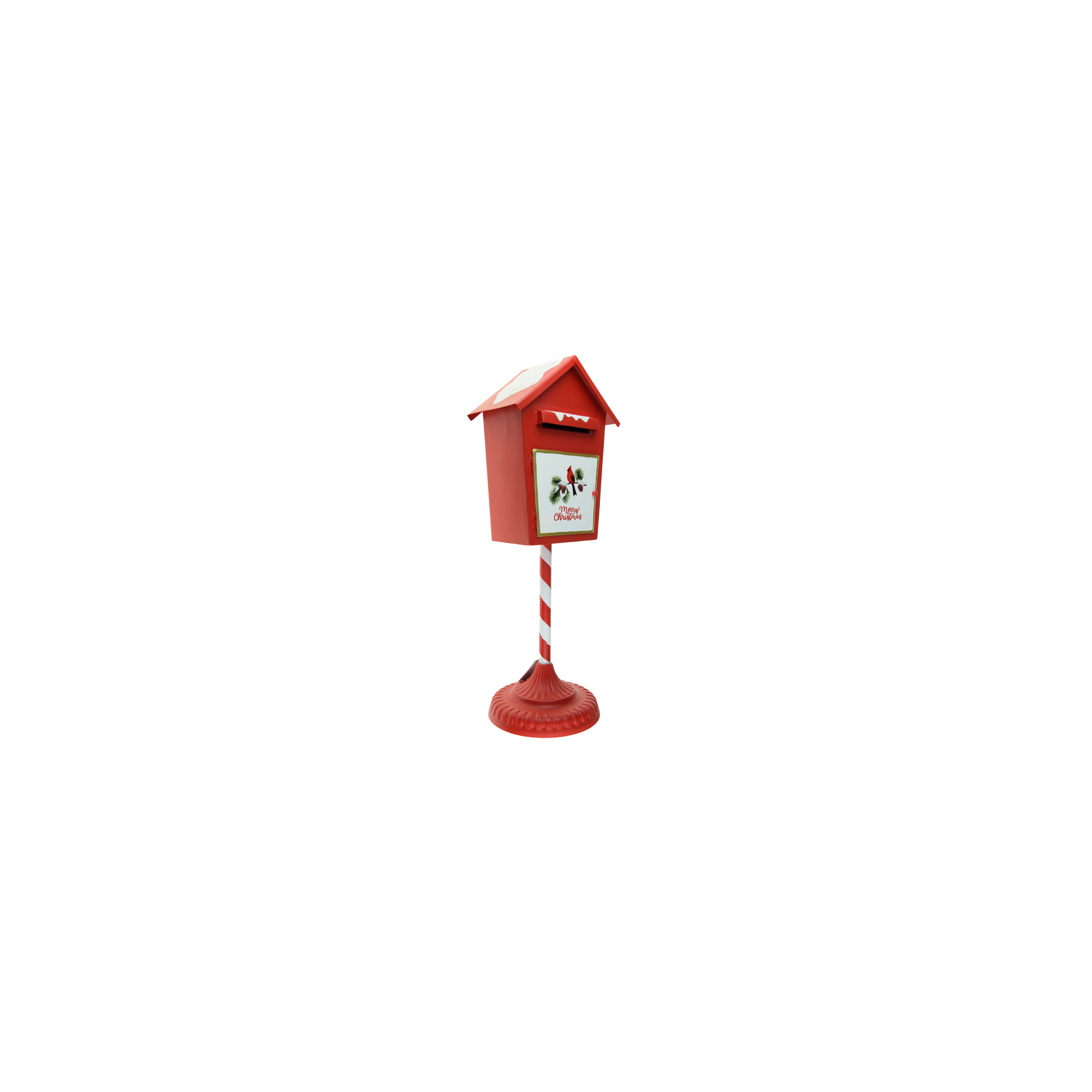 Dekor postaláda fém 18.5*15.2*47cm piros
