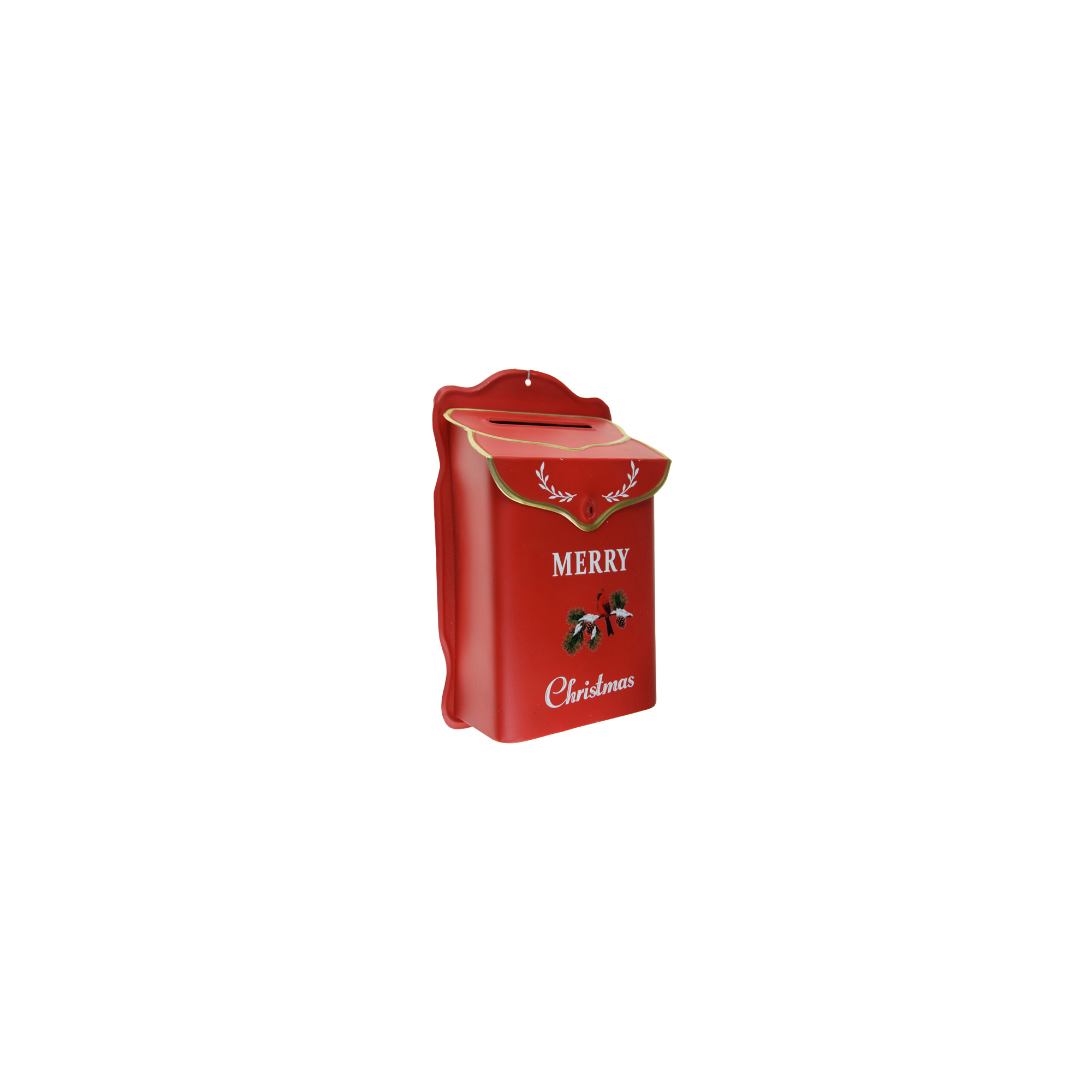 Dekor postaláda fém 18*9.5*31cm piros
