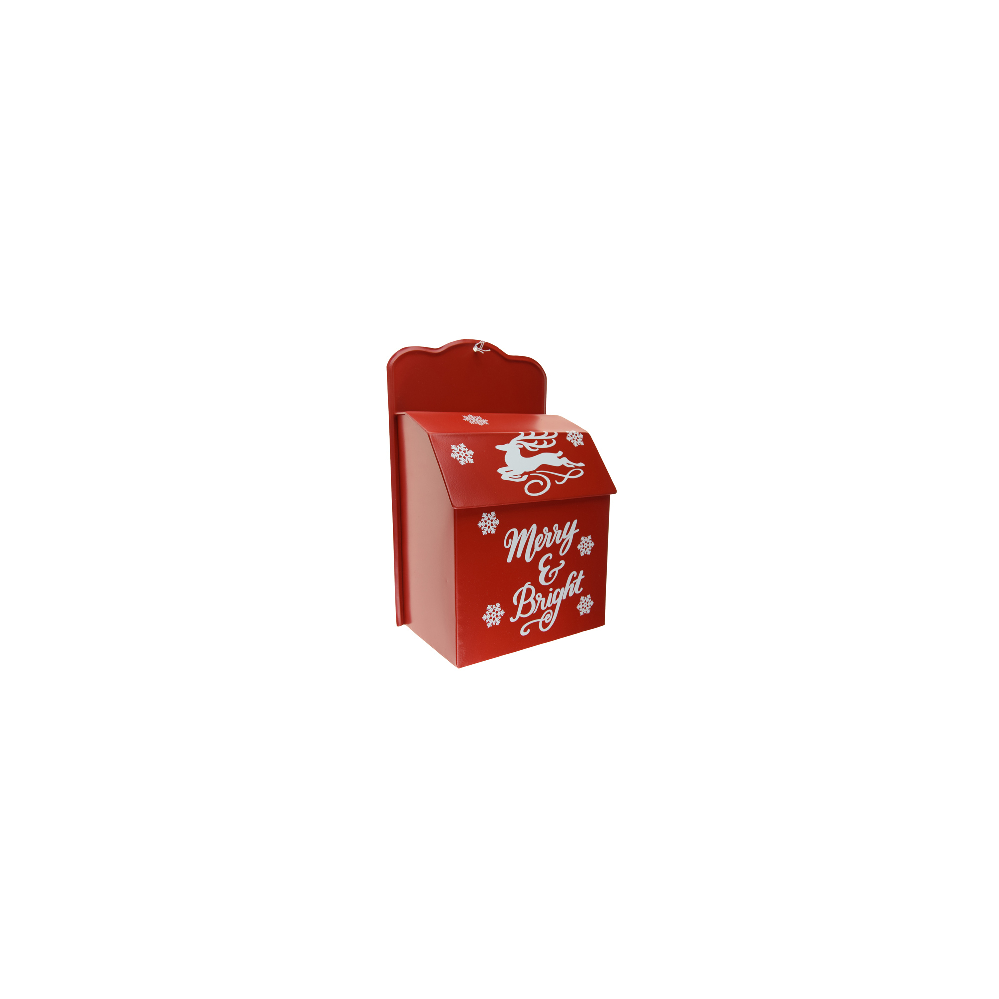 Dekor postaláda fém 20*12*30.3cm piros