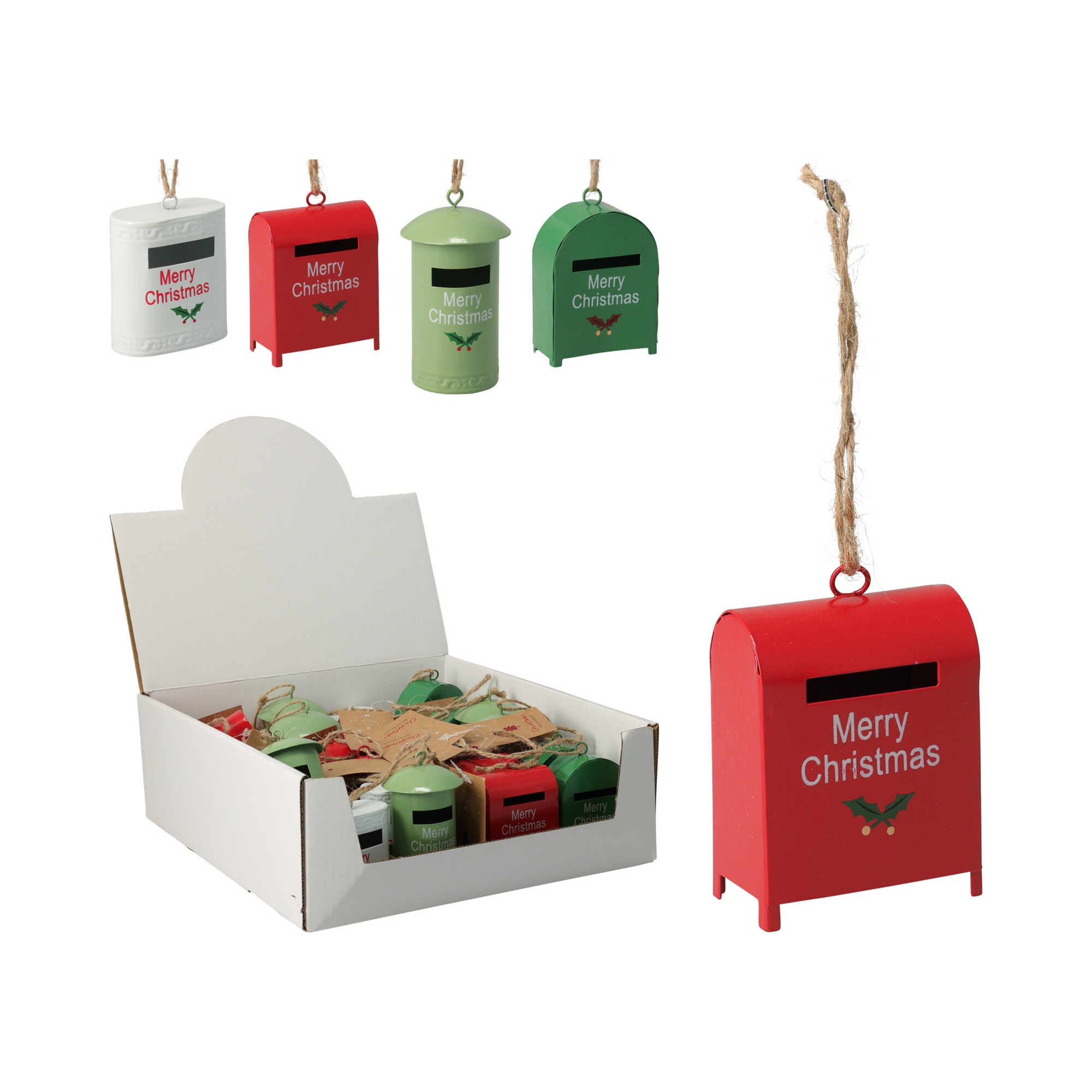 Figura postaláda fém 6cm akasztós többféle