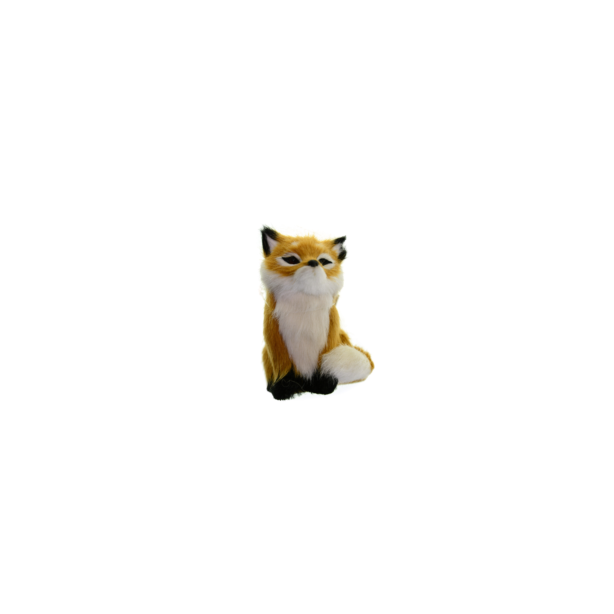 Figura róka plüss 8*5*8cm barna