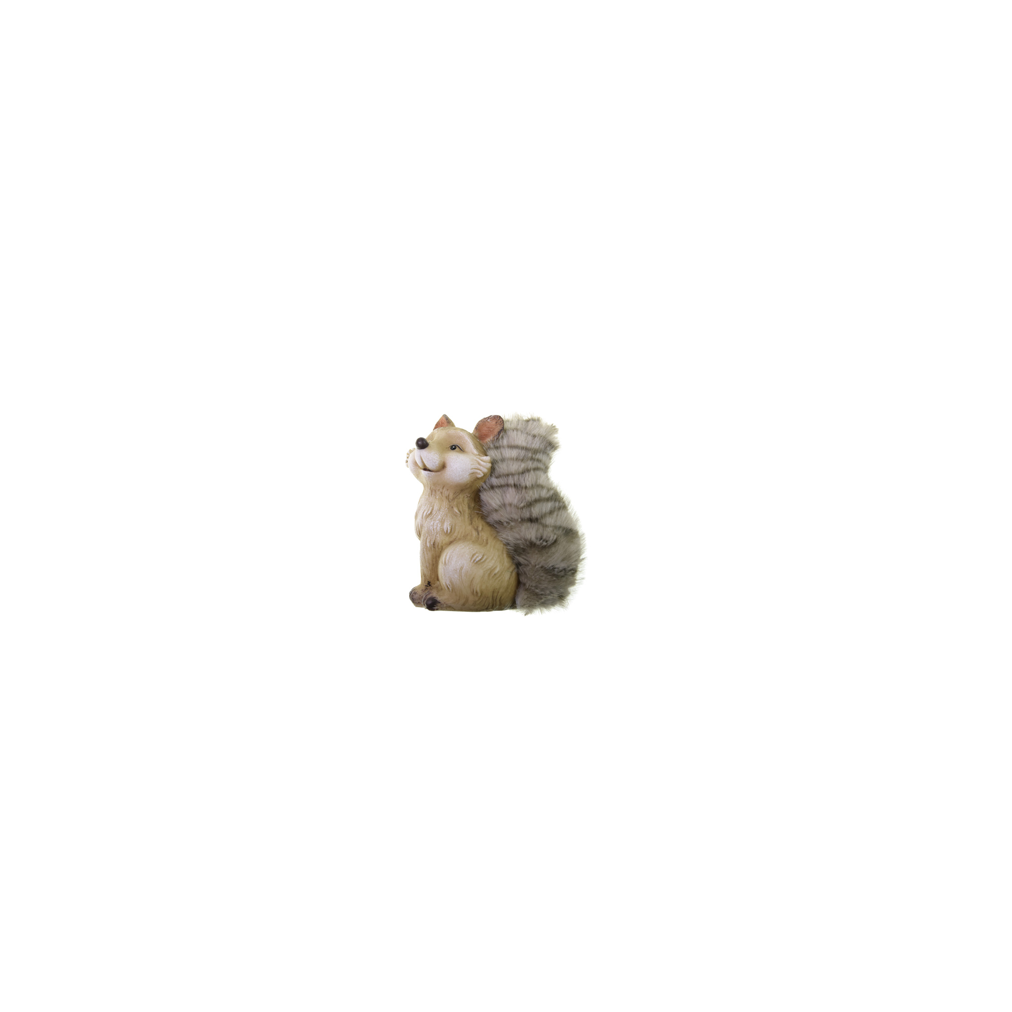Figura róka poly 12*7.7.5*5*14cm szürke