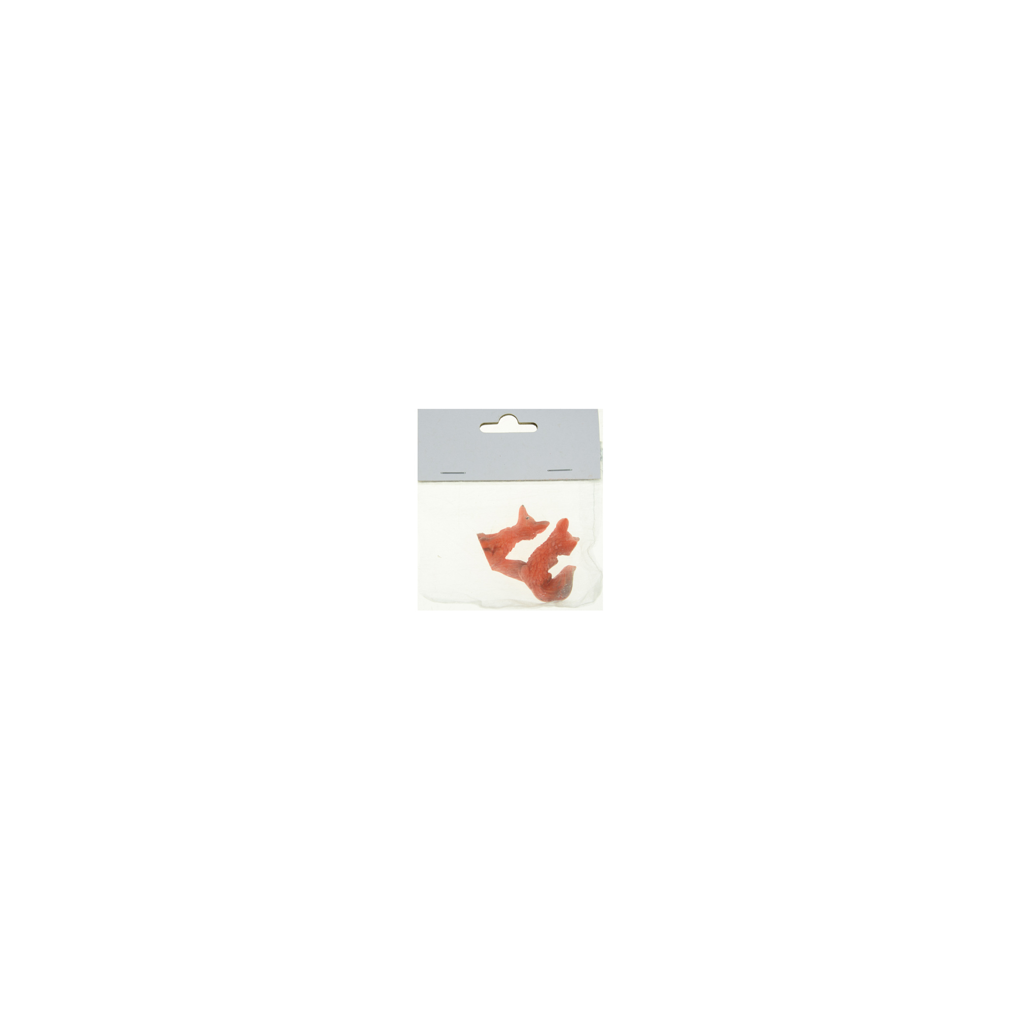 Figura róka poly 3,7cm s/2 vörös