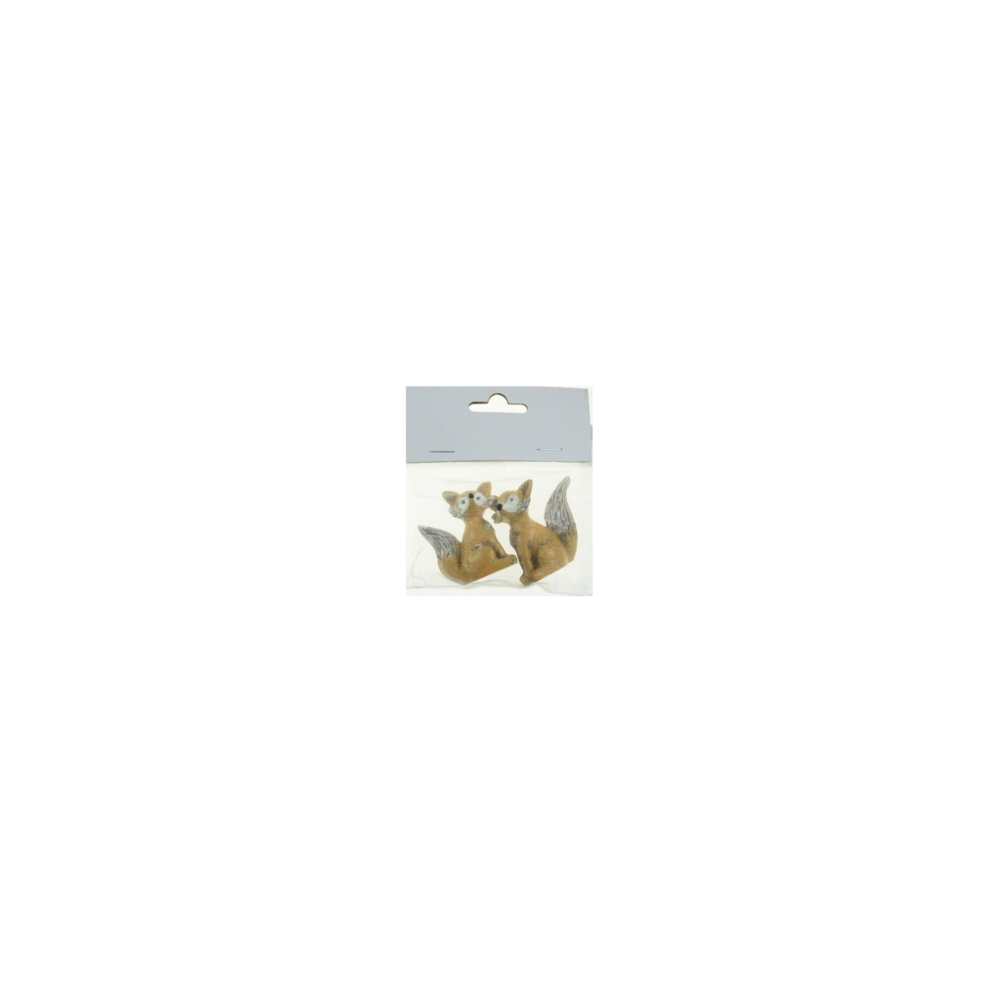Figura róka poly 4,6cm s/2 barna