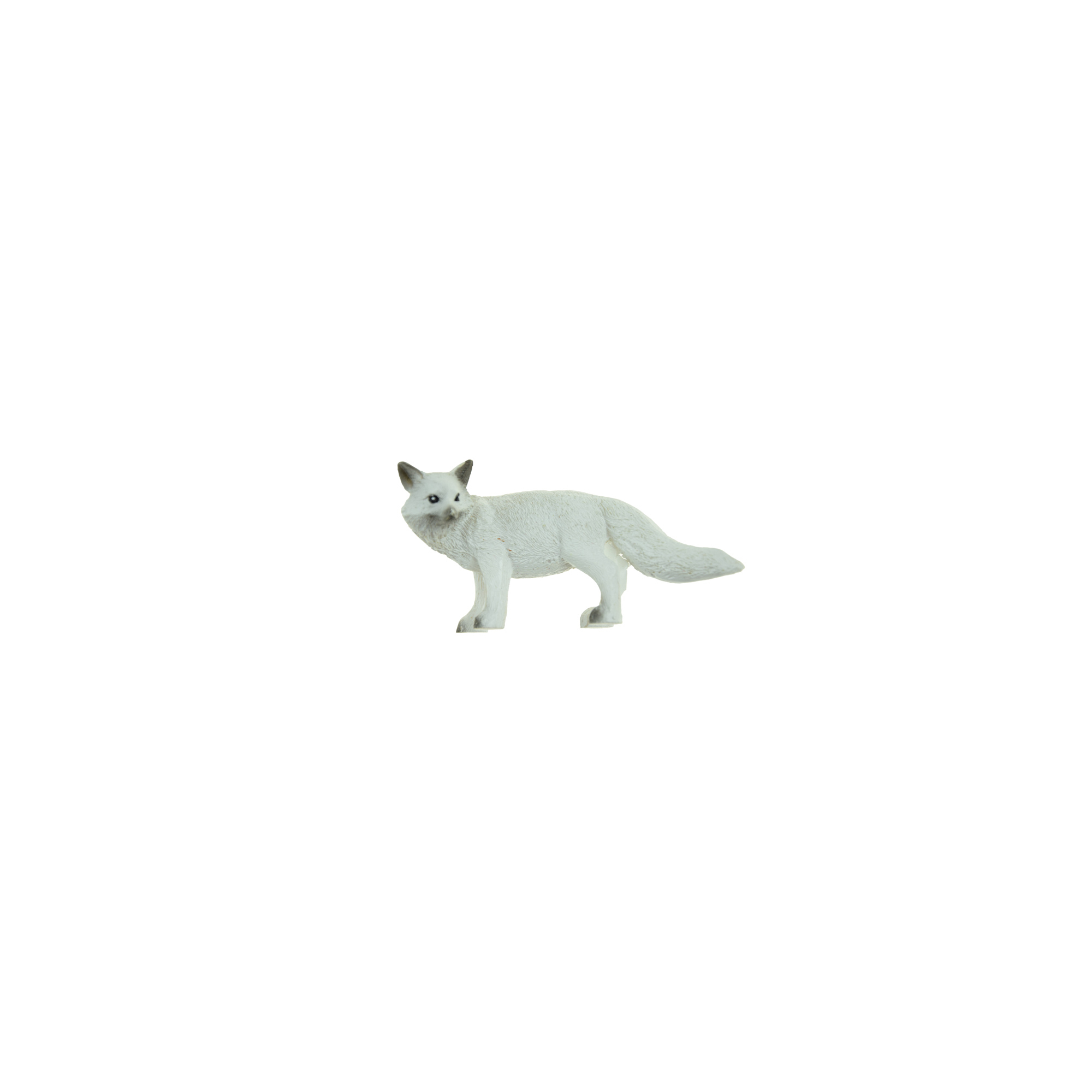 Figura róka poly 9,2cm fehér