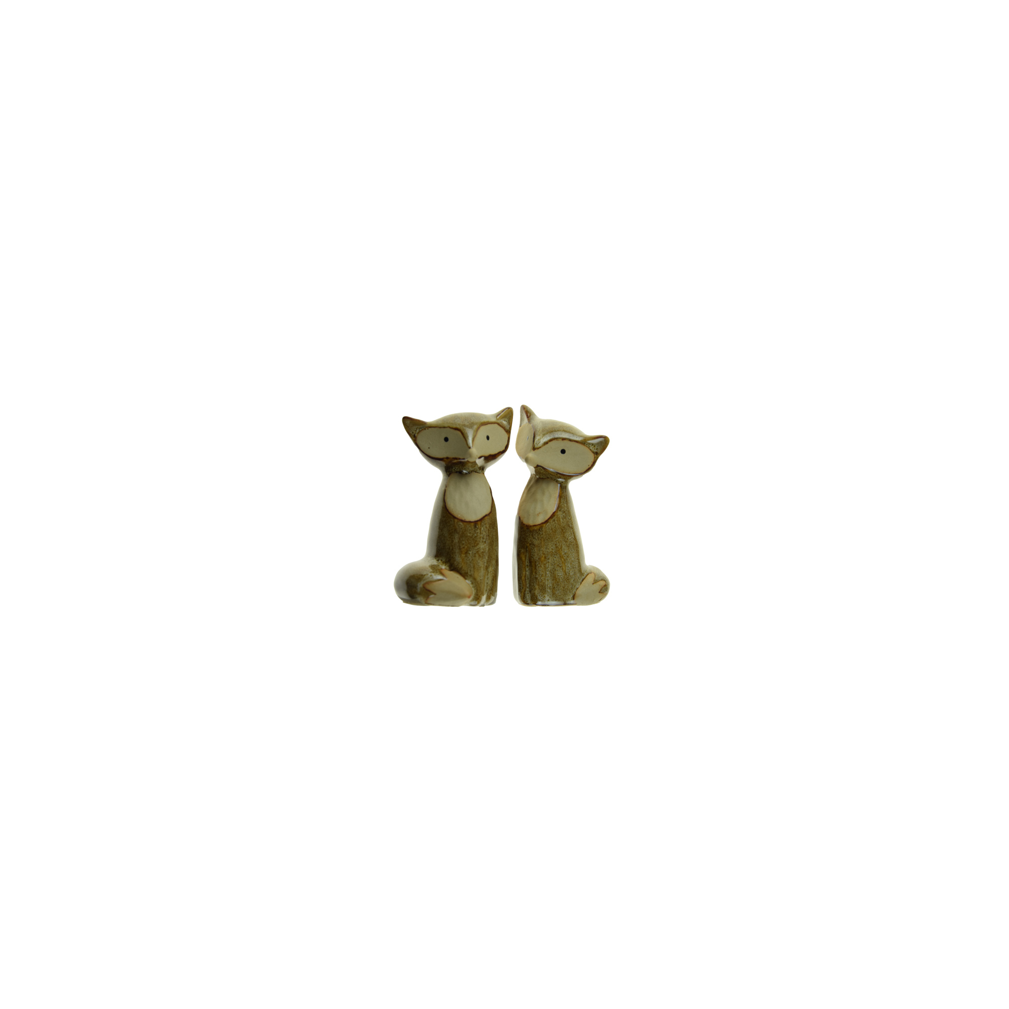 Figura róka porcelán 5.2*5*9.5cm 2féle barna