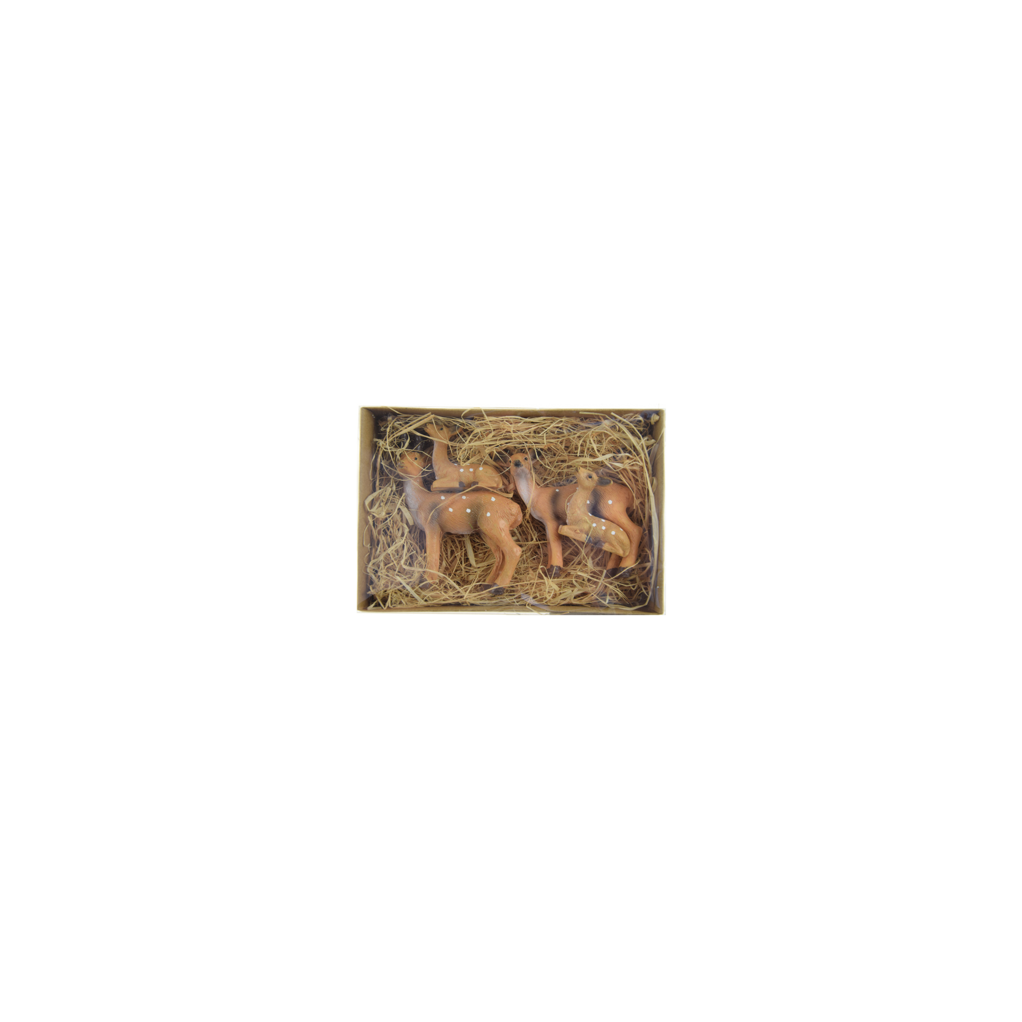 Figura szarva poly álló/fekvő 8,2cm s/4 barna