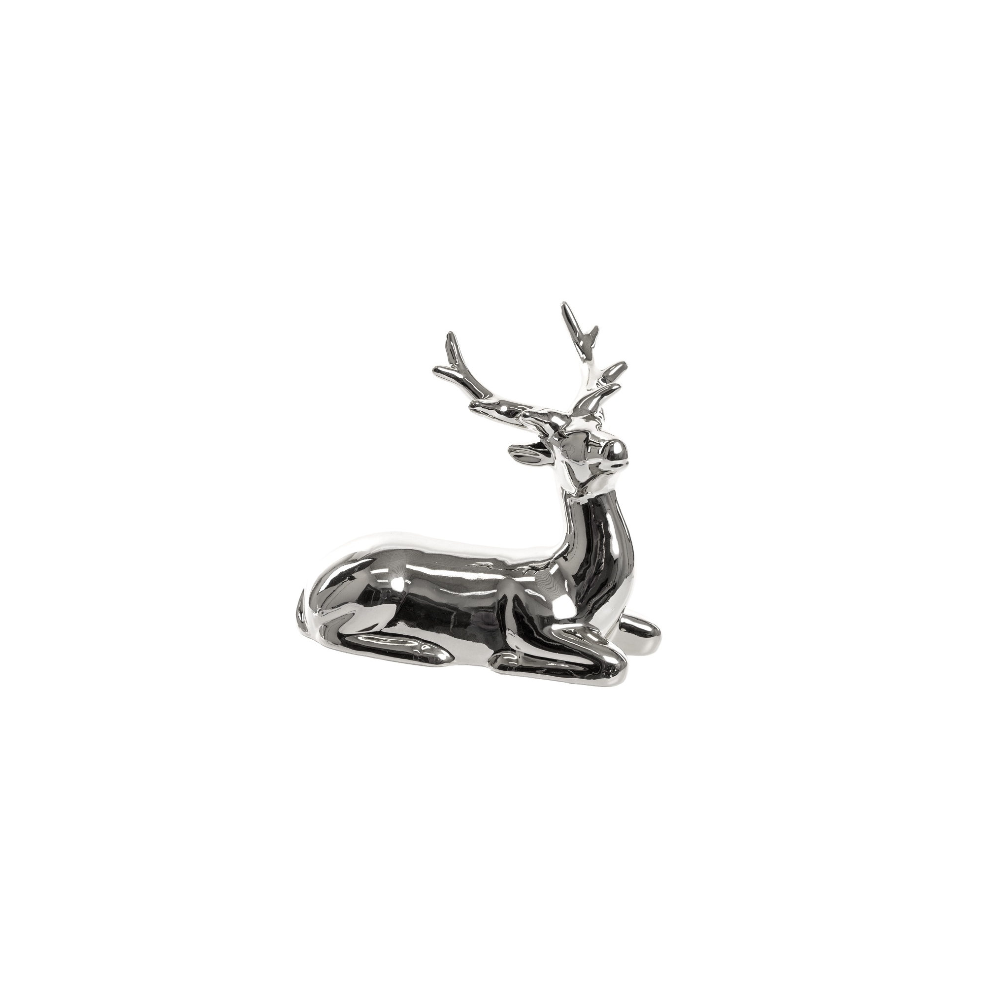 Figura szarvas fekvő 15*14cm ezüst