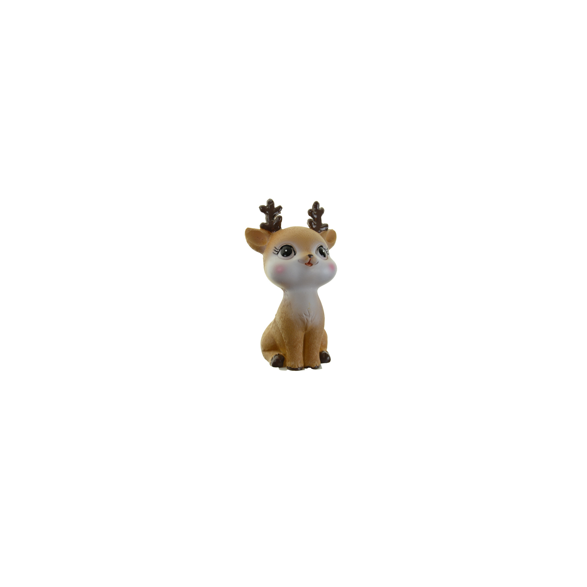 Figura szarvas gida poly 5,8*5,7*10cm ülő barna